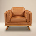 Fauteuil en cuir | Tan