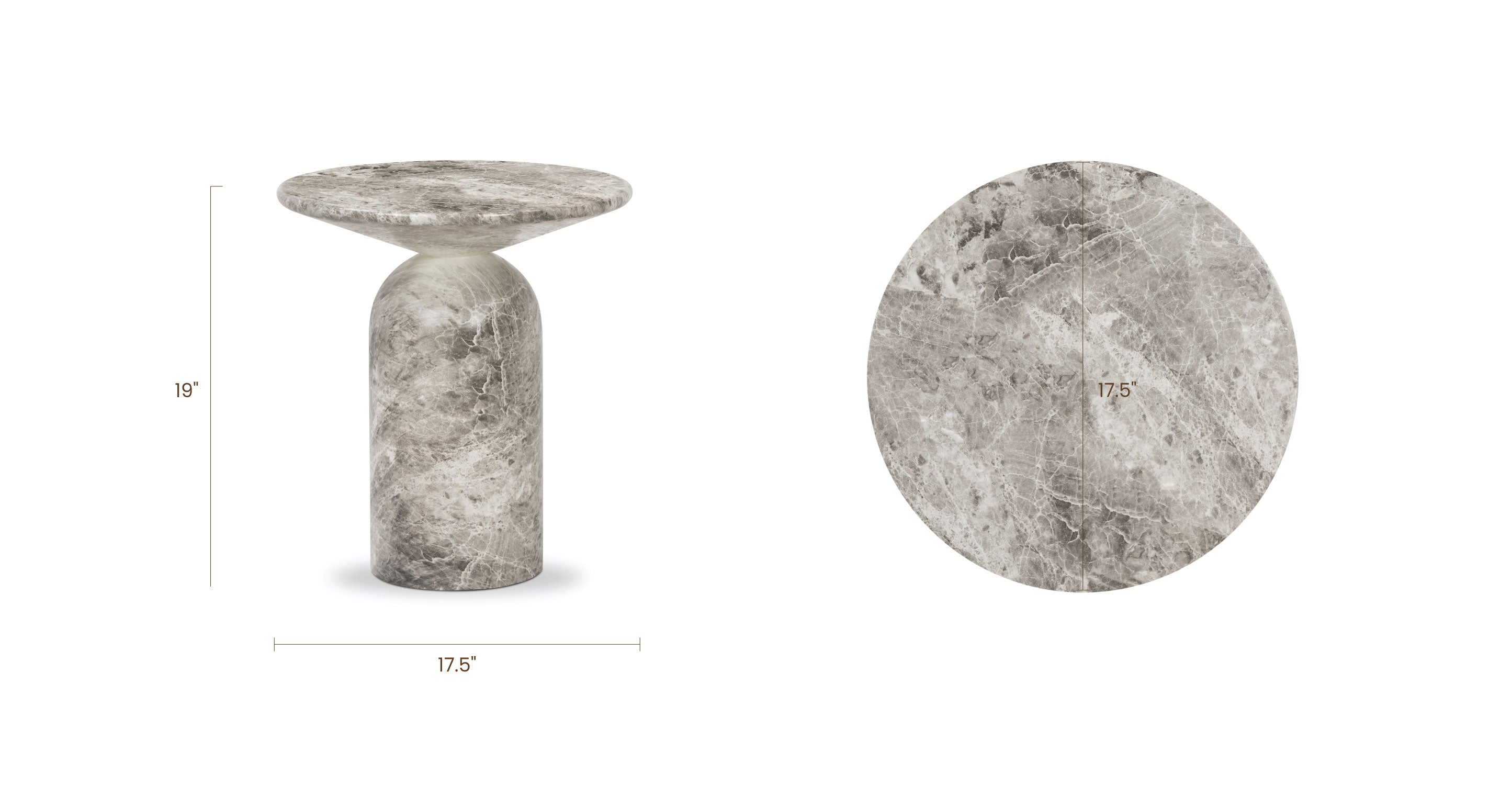 Table d'appoint | Marbre gris