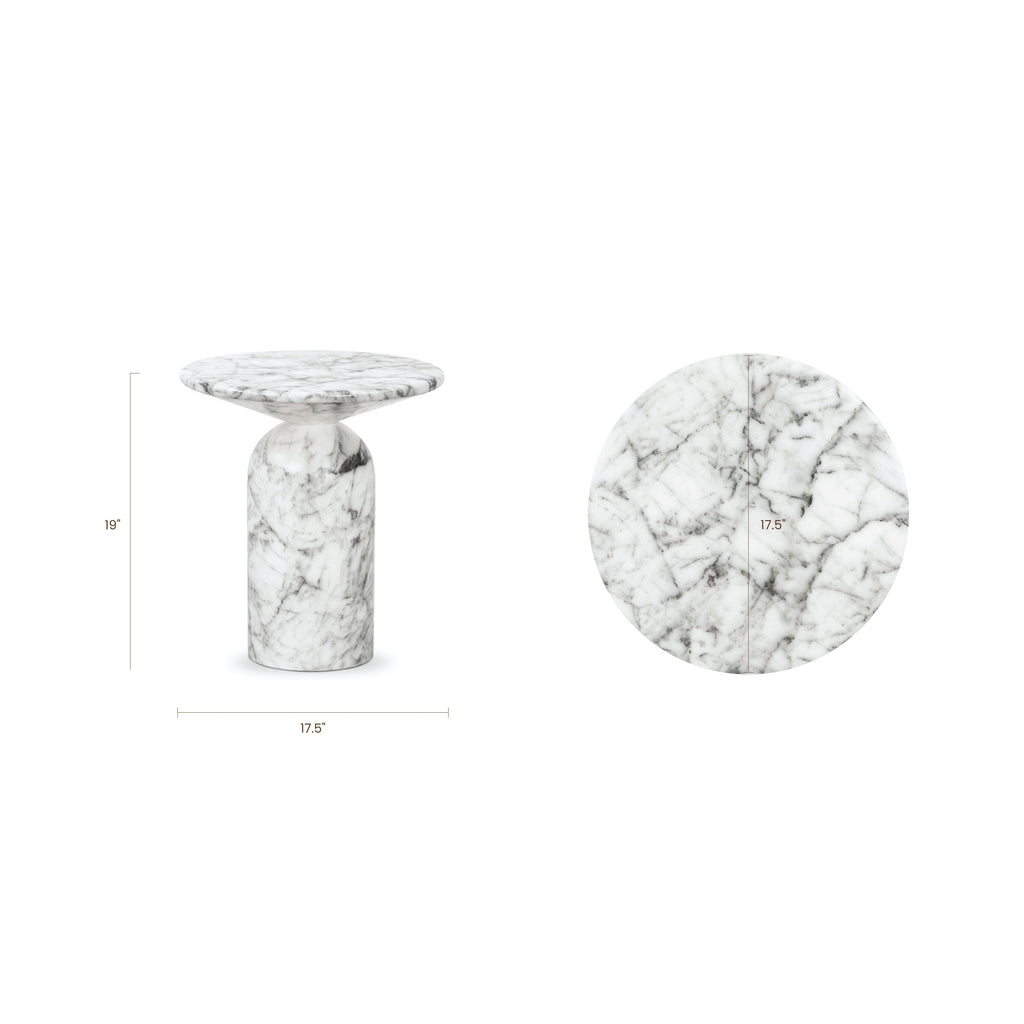 Table d'appoint | Marbre blanc