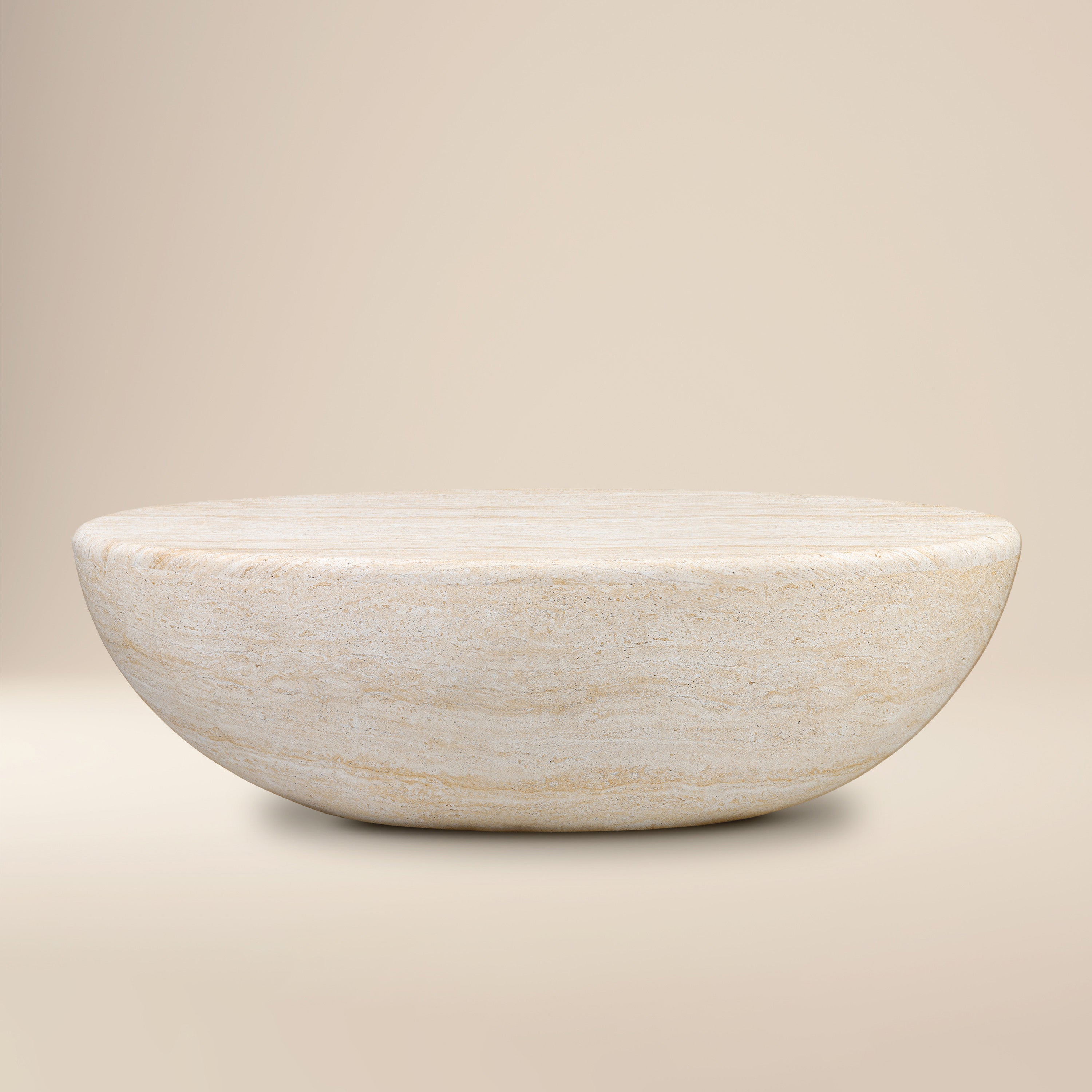 Table basse ovale | Travertin