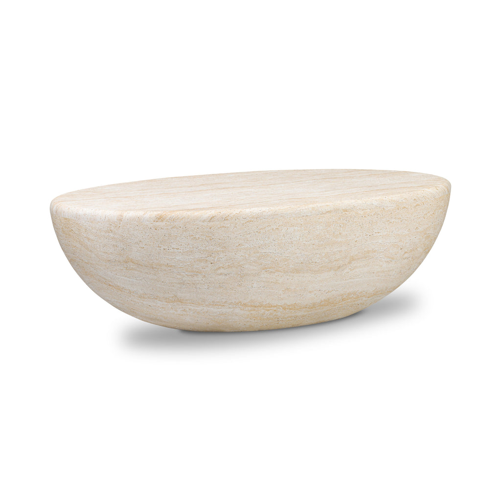 Table basse ovale | Travertin