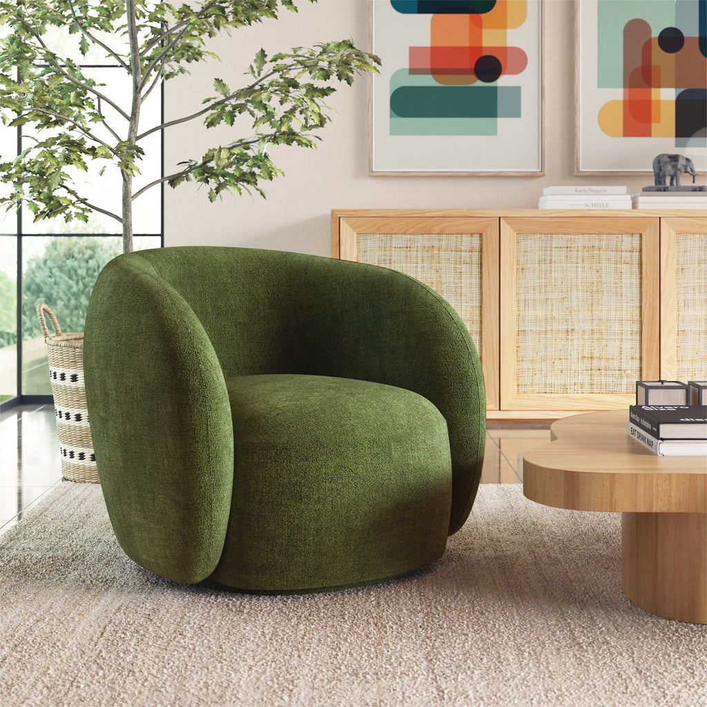Fauteuil pivotant | Vert patiné