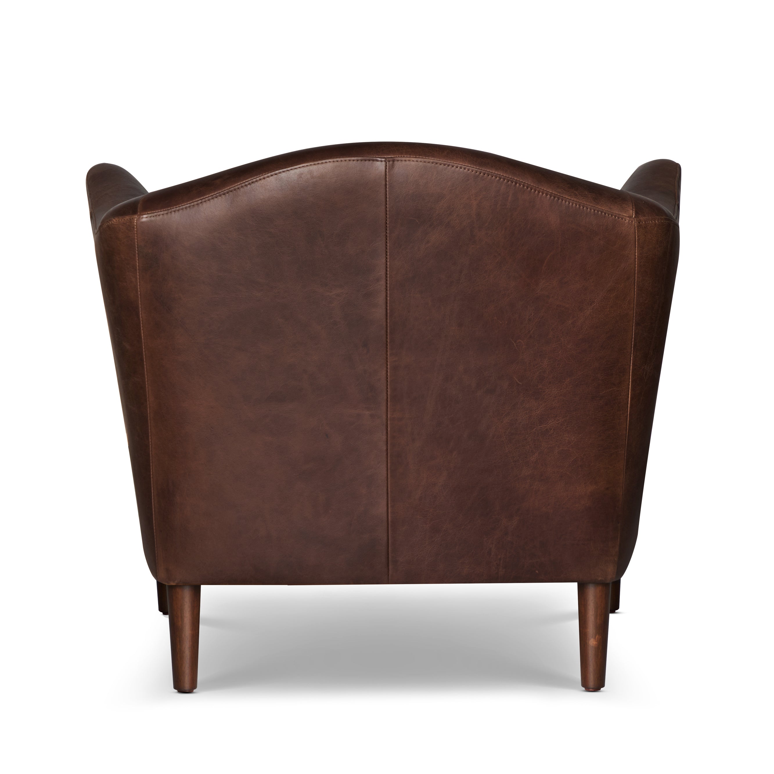 Fauteuil en cuir | Marron chocolat