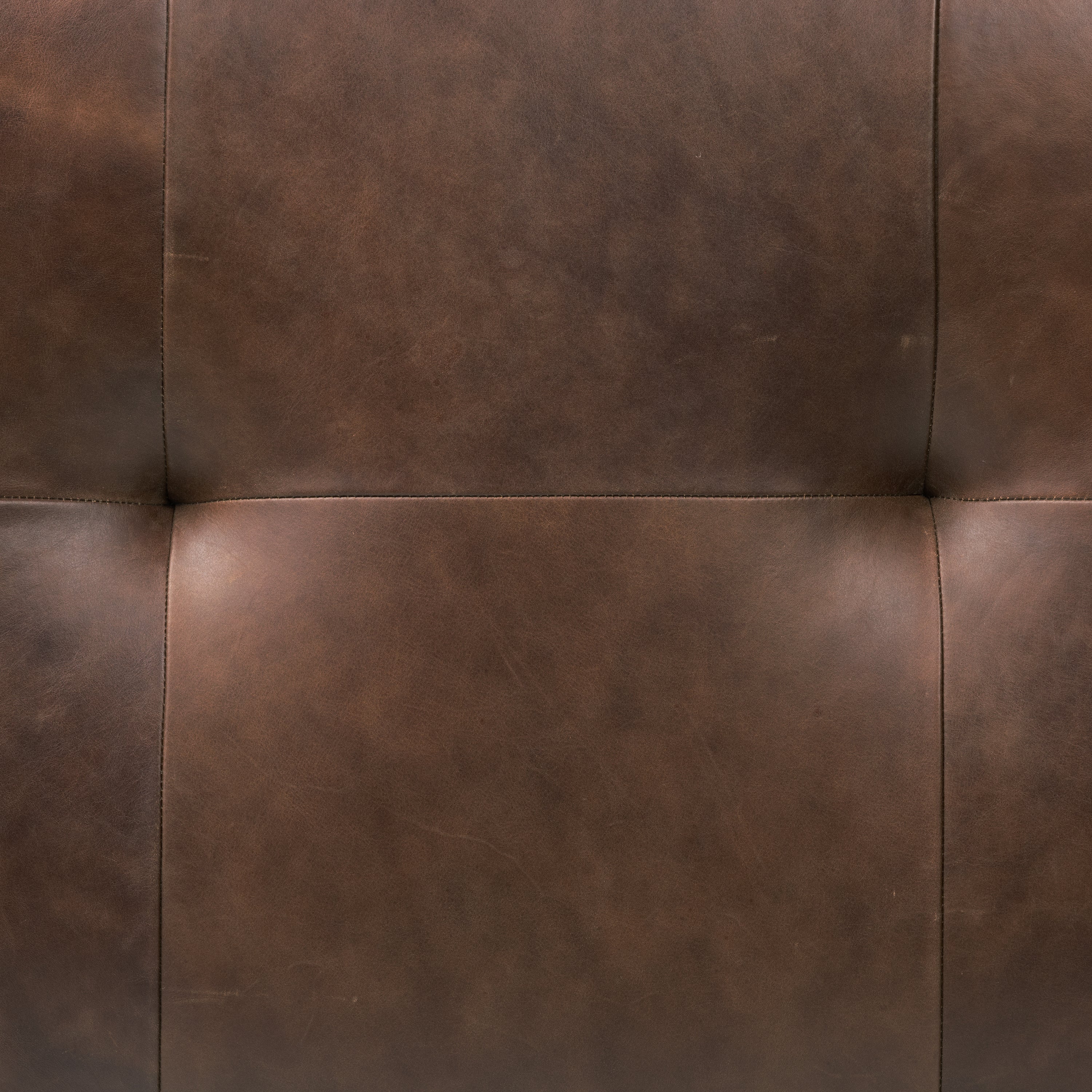 Ottoman en cuir | Marron chocolat