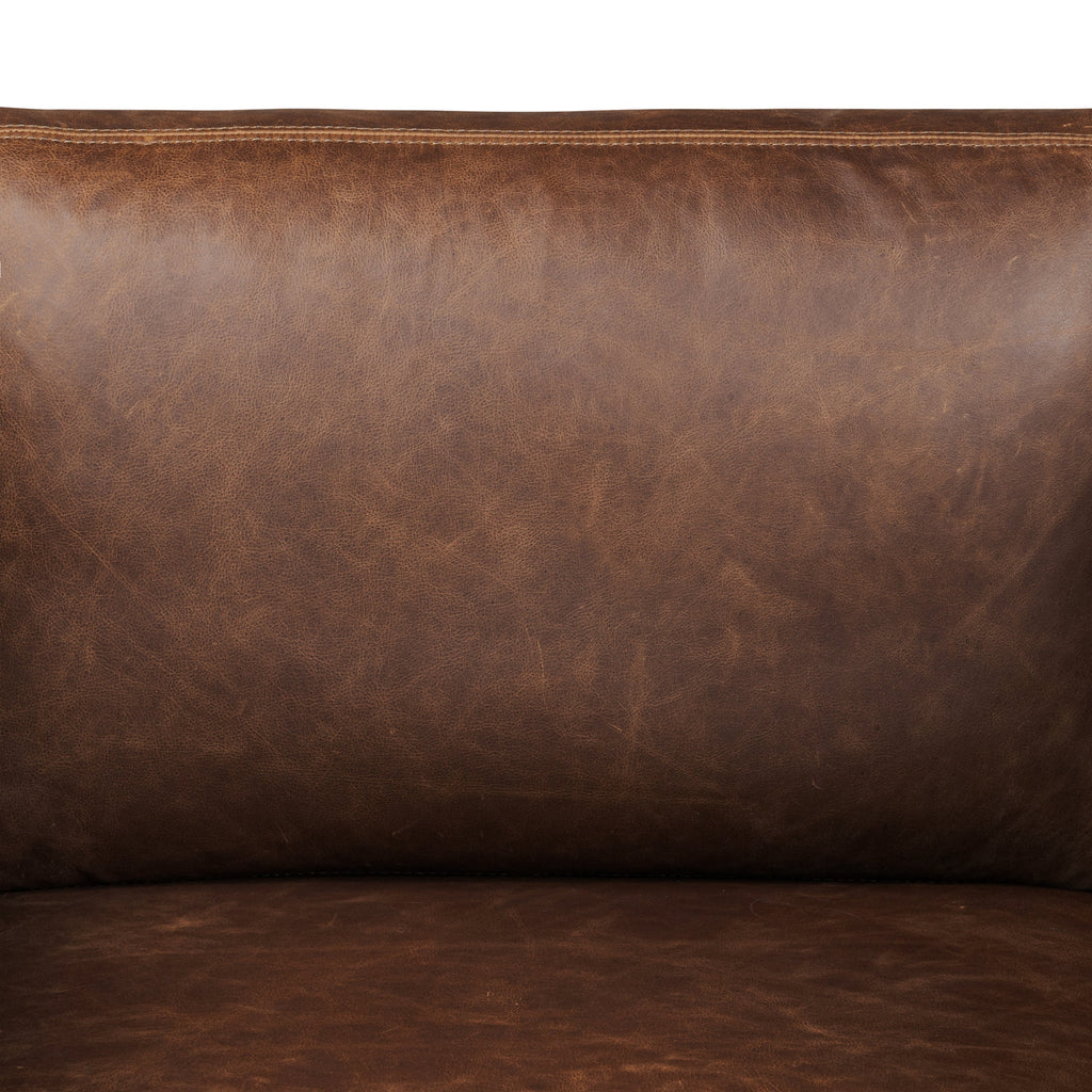Fauteuil en cuir | Marron chocolat