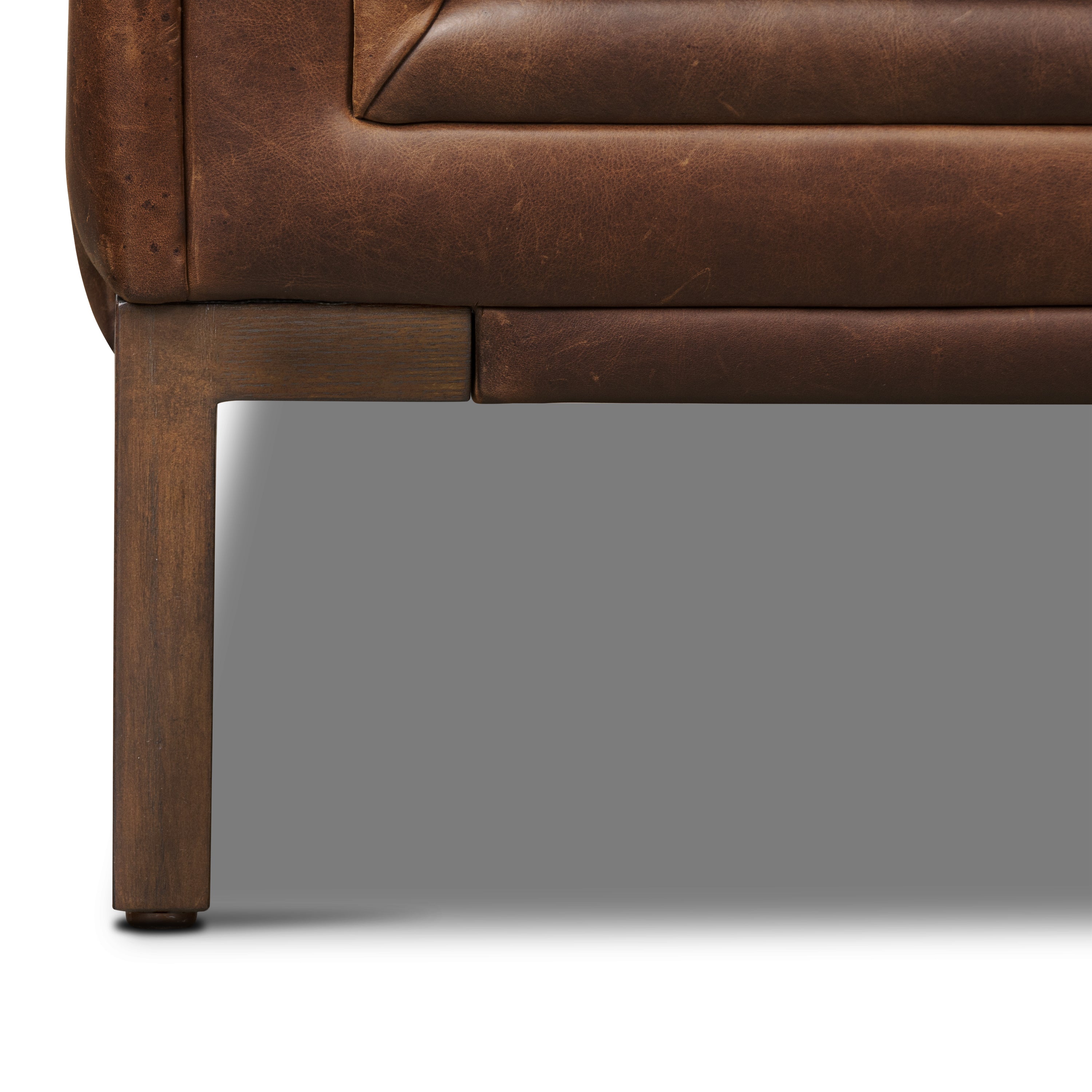 Fauteuil en cuir | Marron chocolat