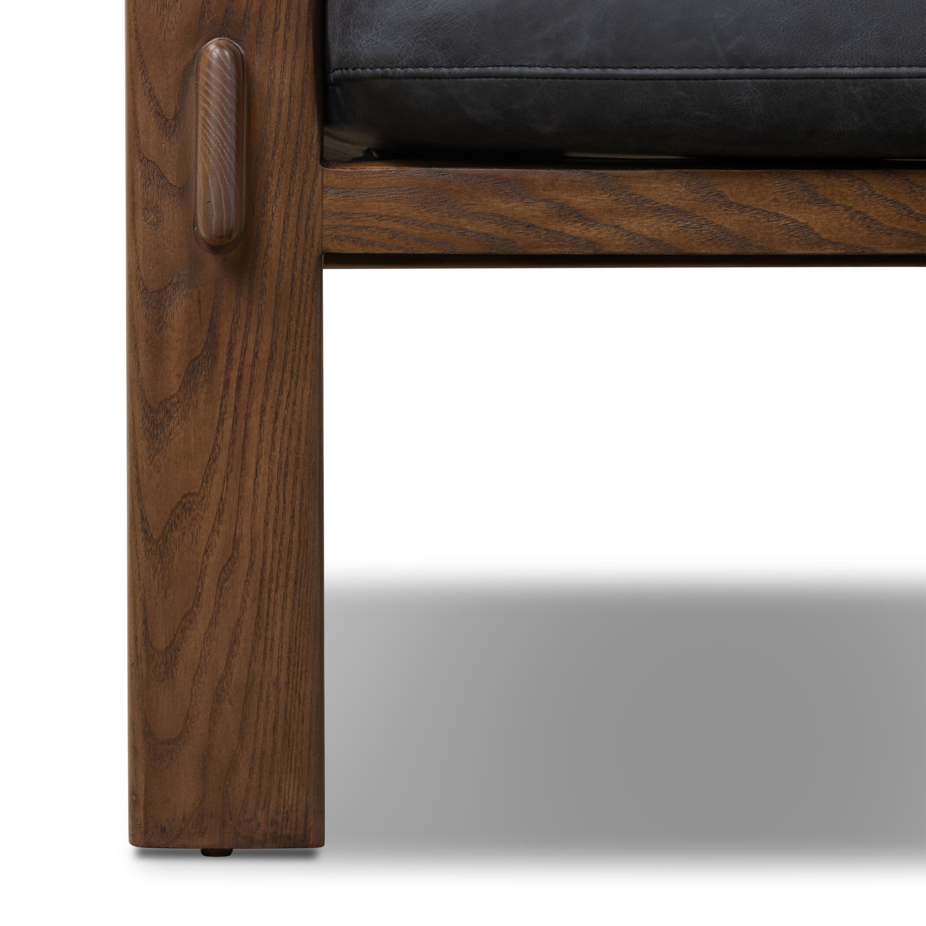 Fauteuil en cuir | Noir onyx