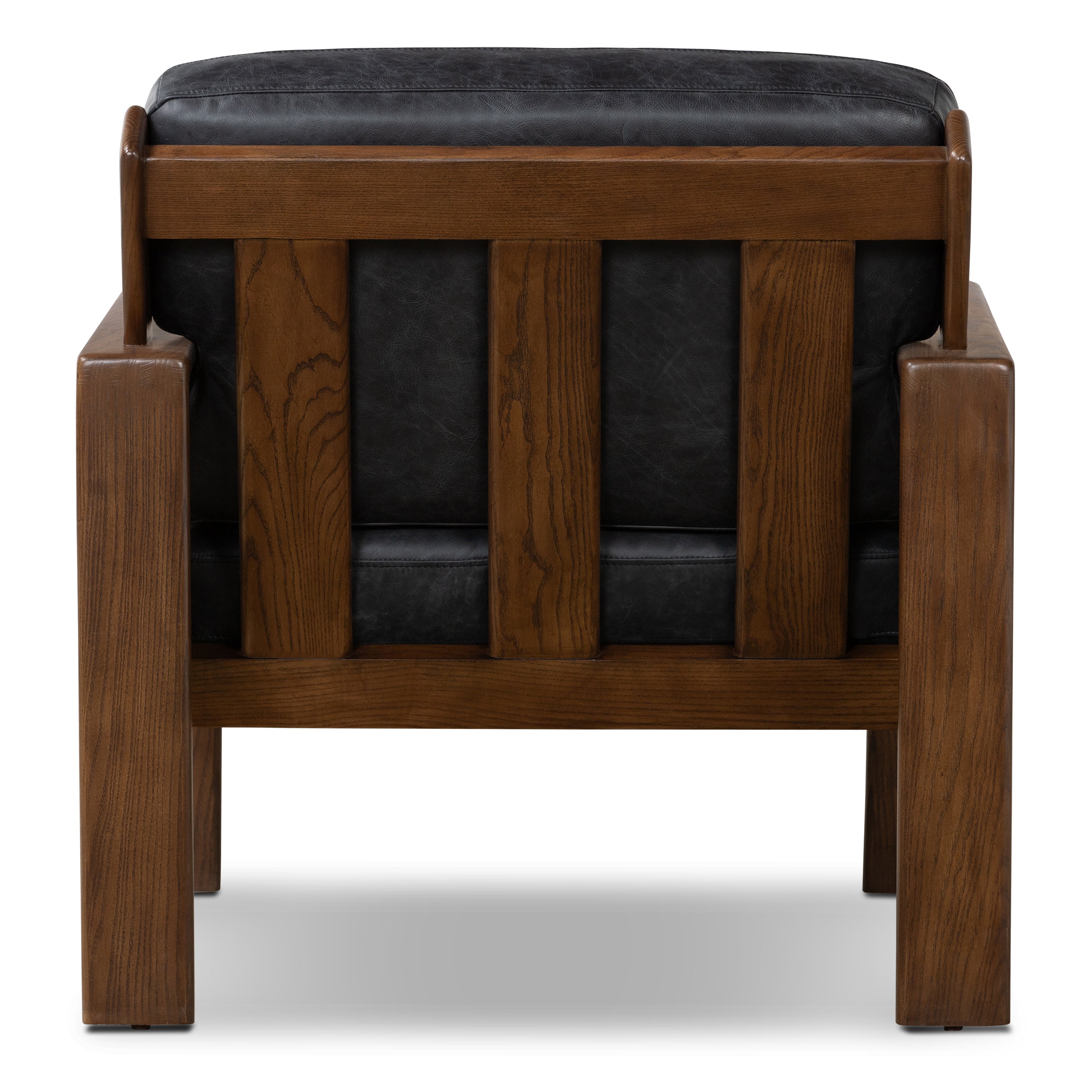 Fauteuil en cuir | Noir onyx