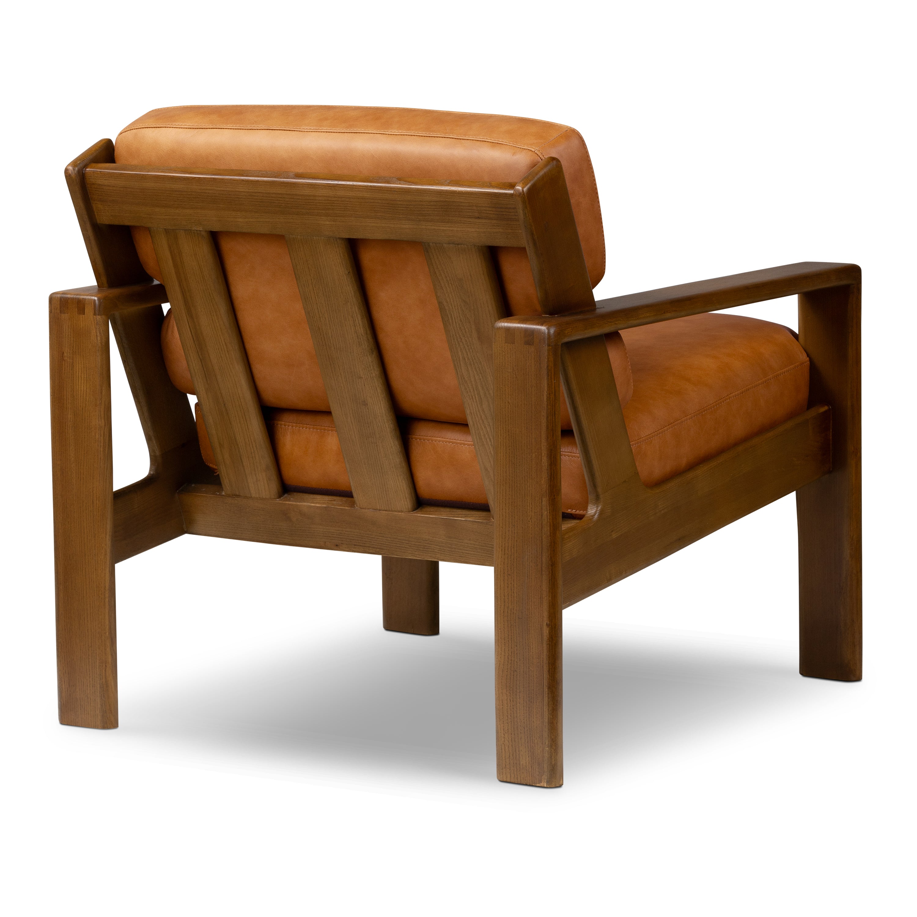 Fauteuil de salon en cuir | Cognac