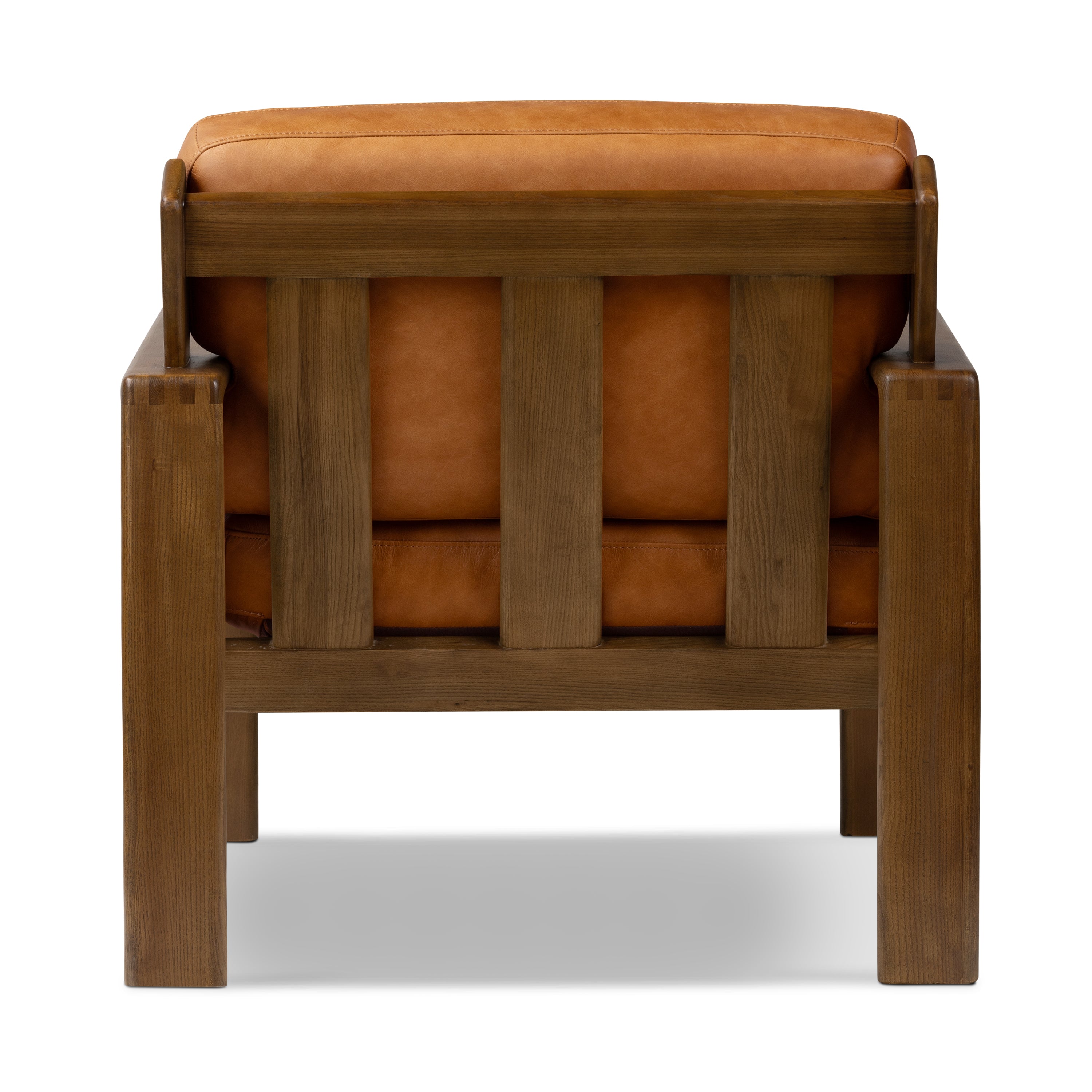 Fauteuil de salon en cuir | Cognac