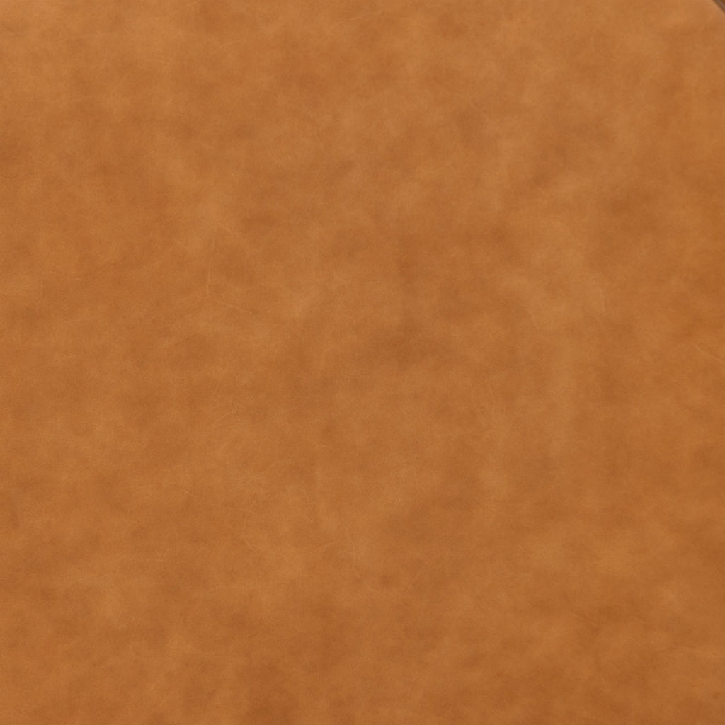 Pouffe de rangement en cuir | Tannage cognac