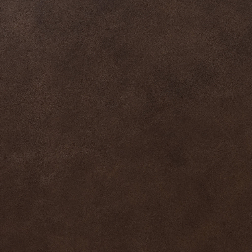 Pouf de rangement en cuir | Marron cacao