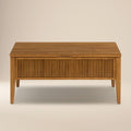 Table basse de rangement relevable | Marron clair