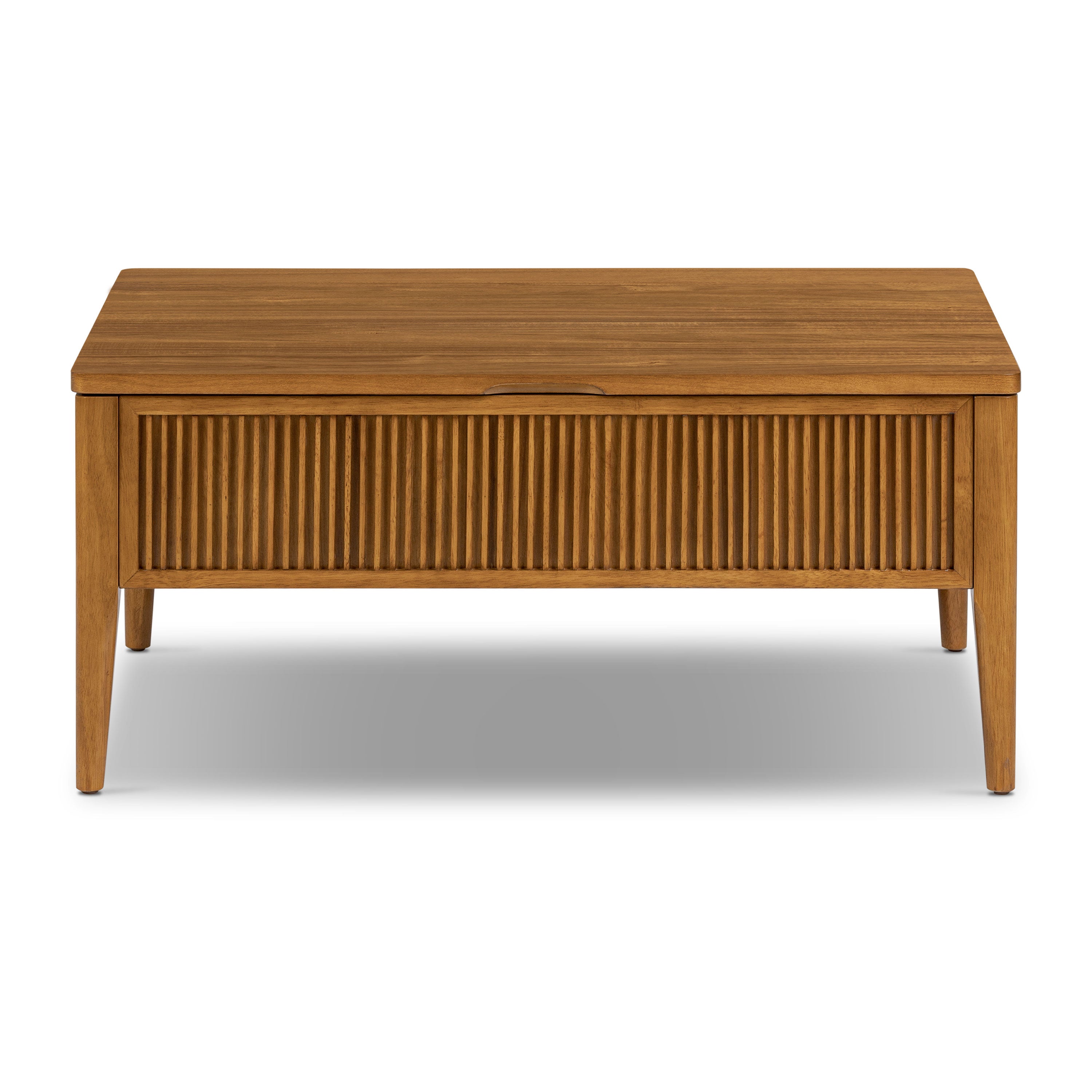 Table basse de rangement relevable | Marron clair