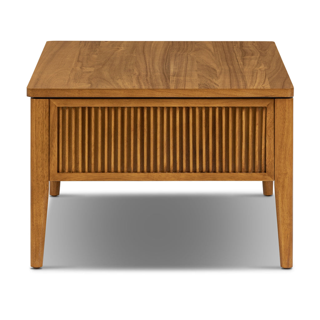 Table basse de rangement relevable | Marron clair