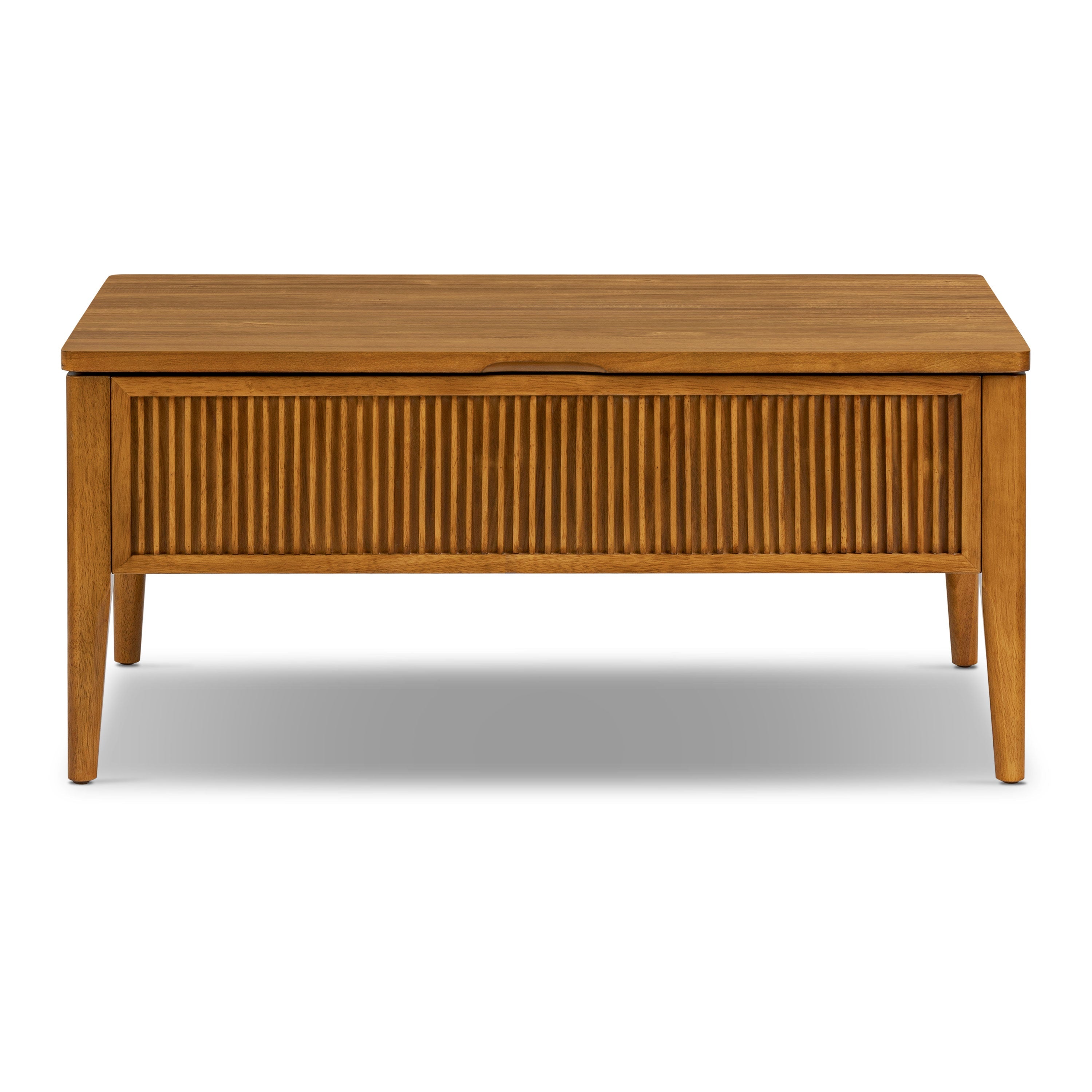 Table basse de rangement relevable | Marron clair