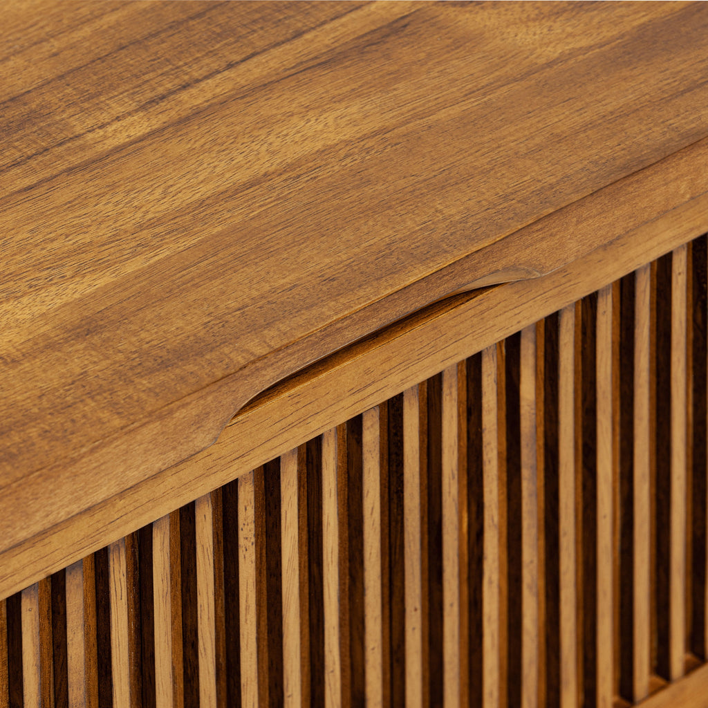 Table basse de rangement relevable | Marron clair