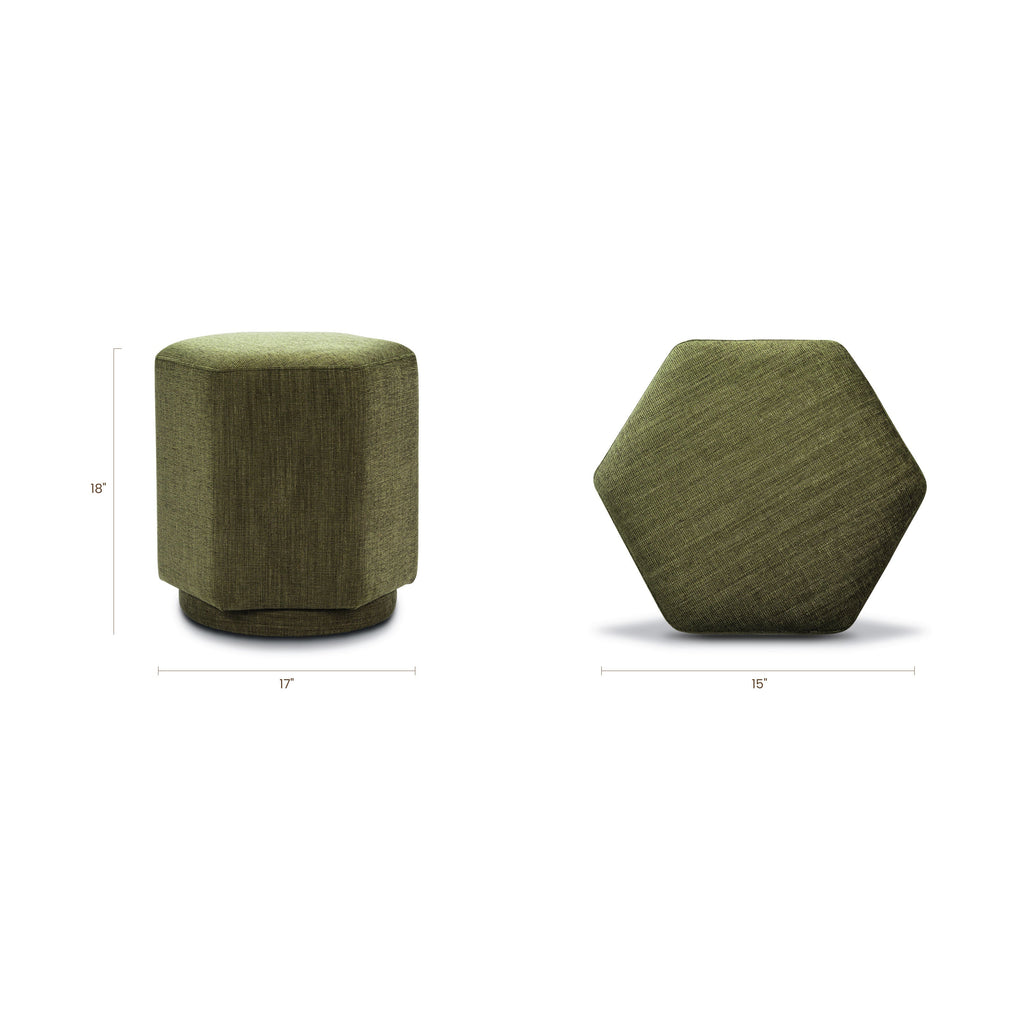 Ottomane | Vert mousse