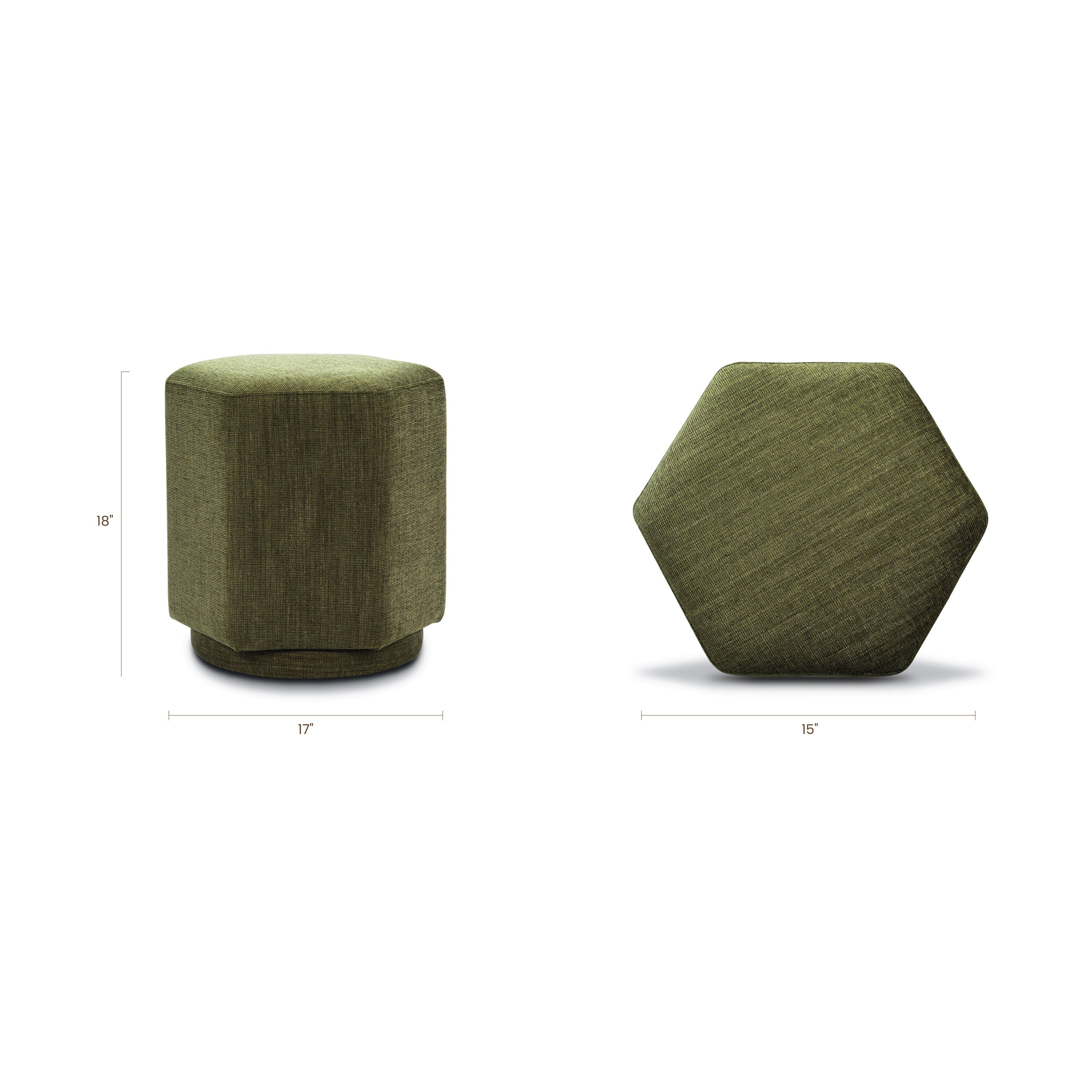 Ottomane | Vert mousse