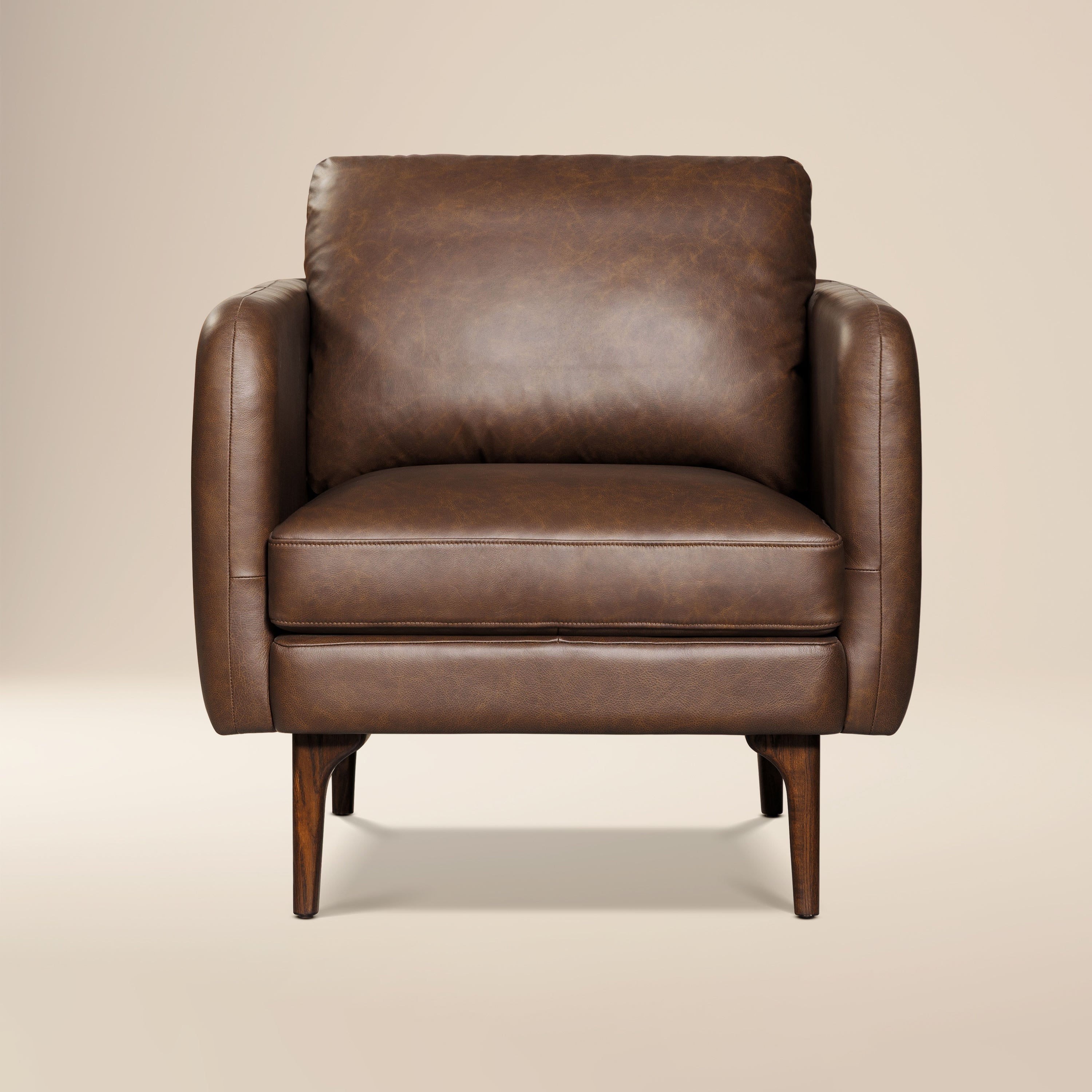 Fauteuil en cuir | Marron Bridle