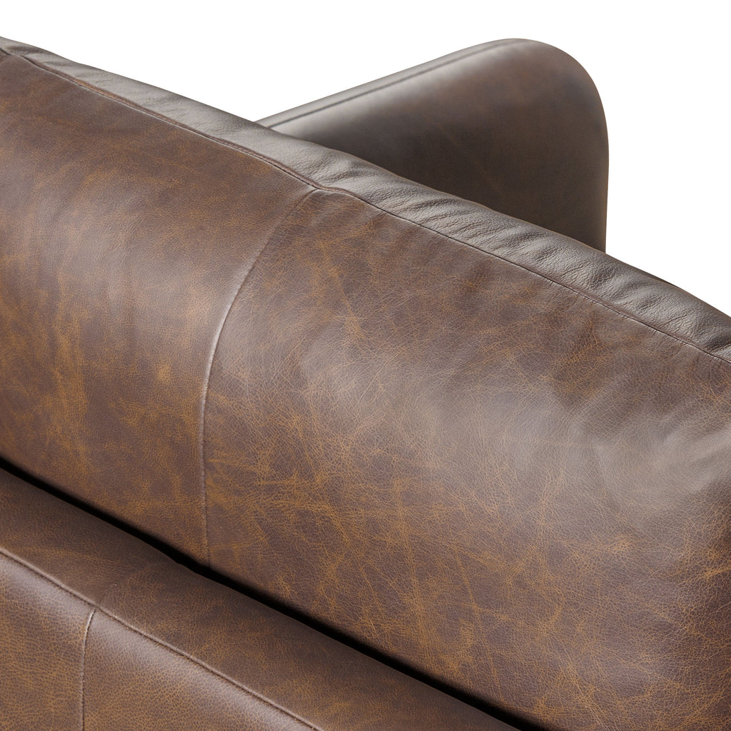 Fauteuil en cuir | Marron Bridle