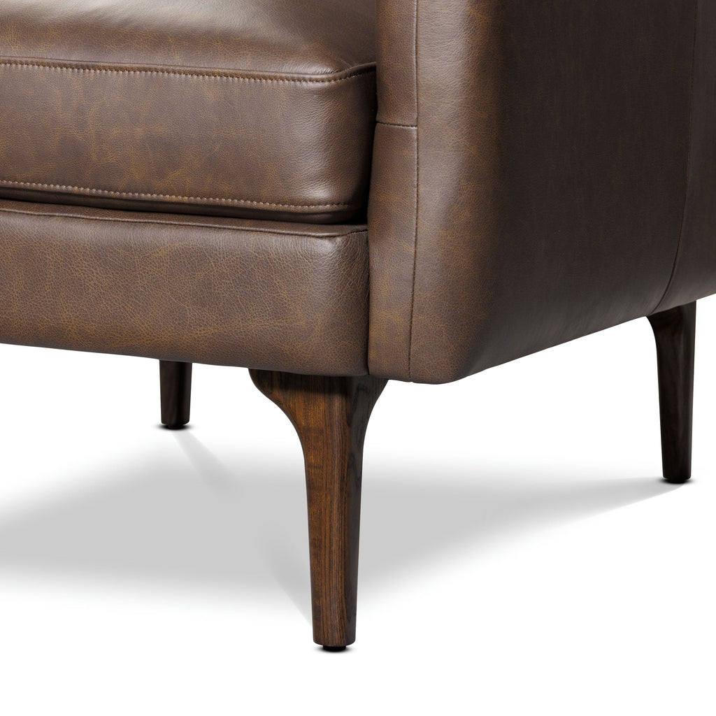 Fauteuil en cuir | Marron Bridle