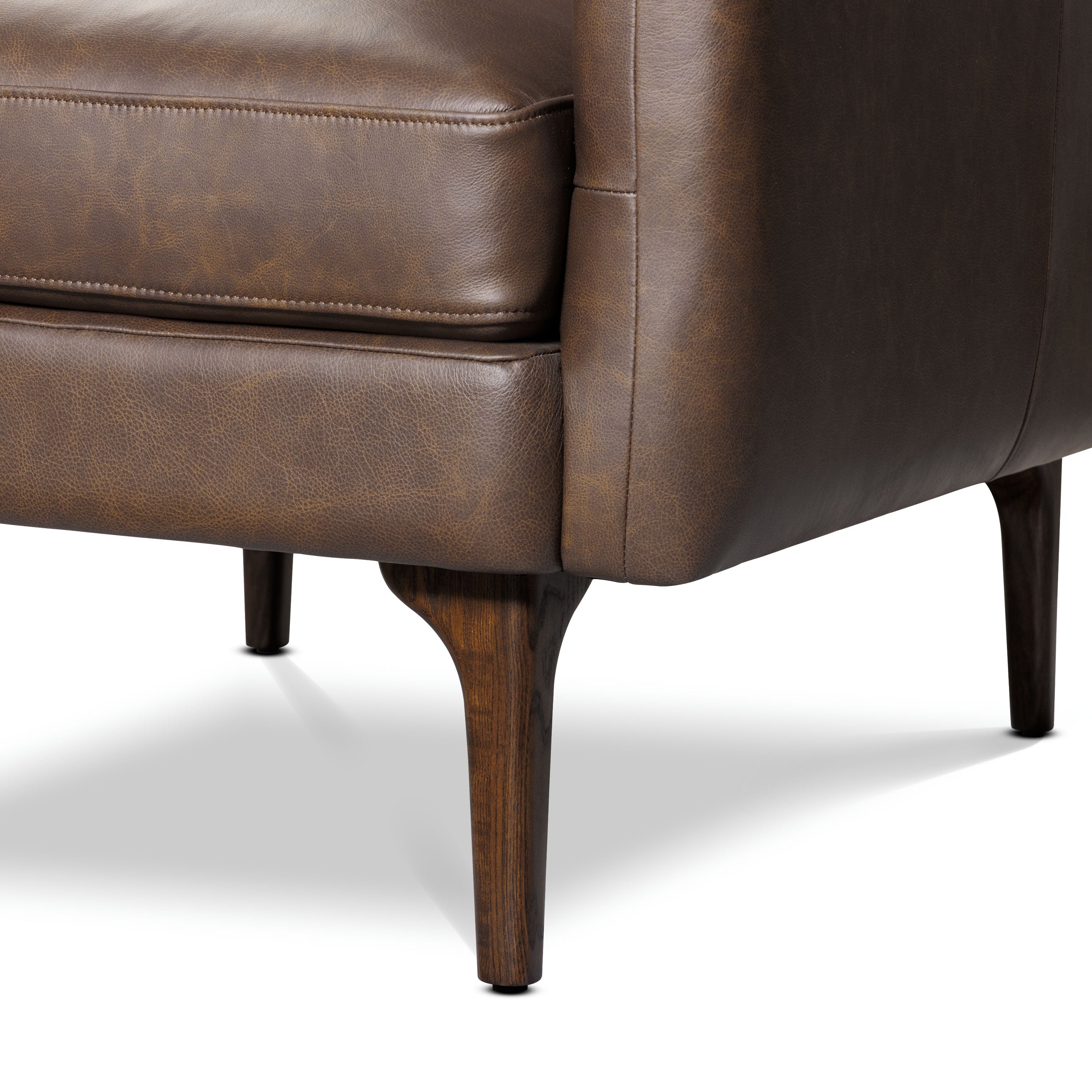 Fauteuil en cuir | Marron Bridle