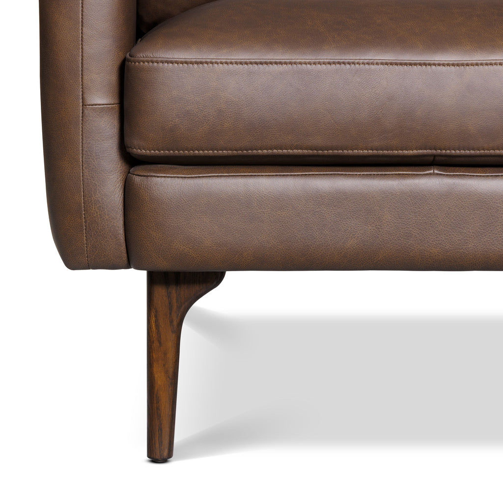 Fauteuil en cuir | Marron Bridle
