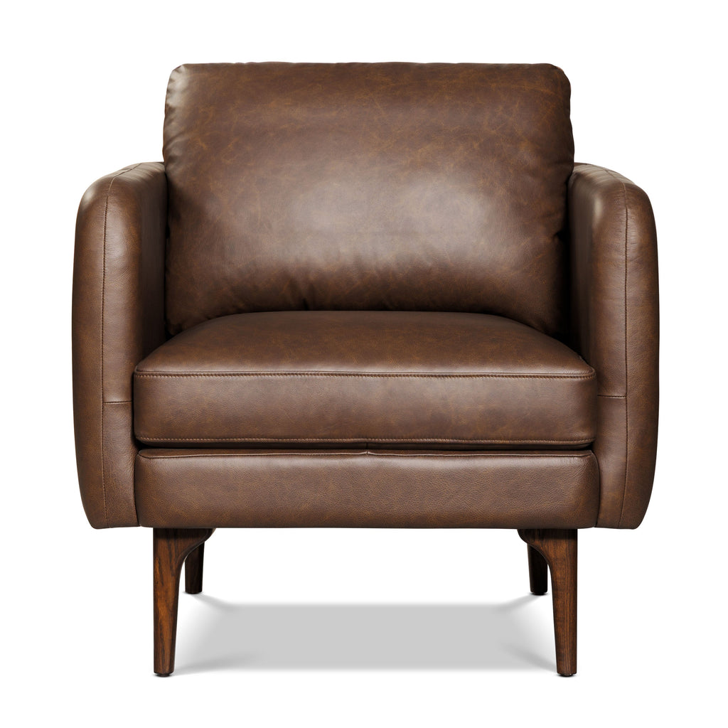 Fauteuil en cuir | Marron Bridle