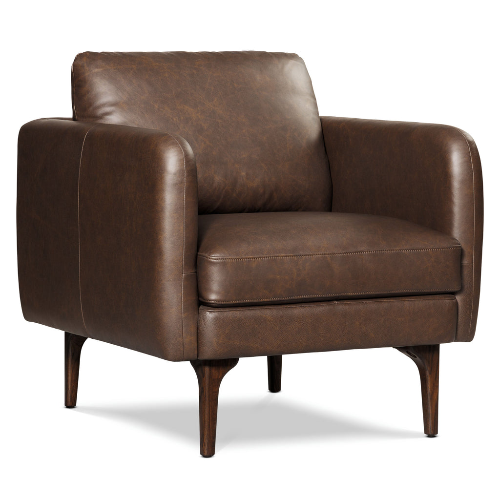 Fauteuil en cuir | Marron Bridle