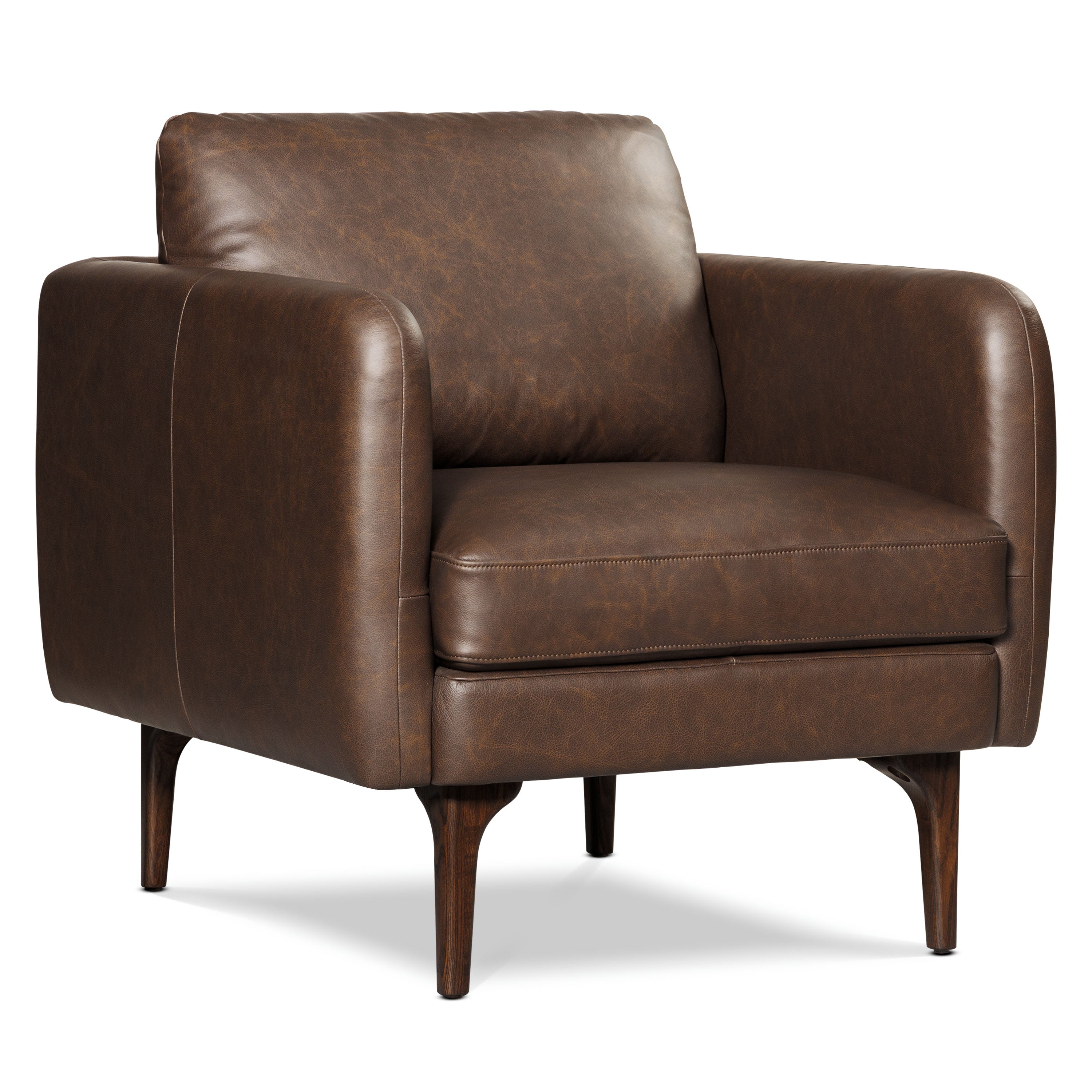 Fauteuil en cuir | Marron Bridle