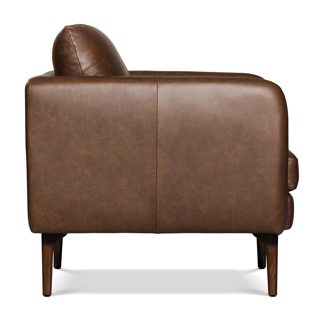 Fauteuil en cuir | Marron Bridle