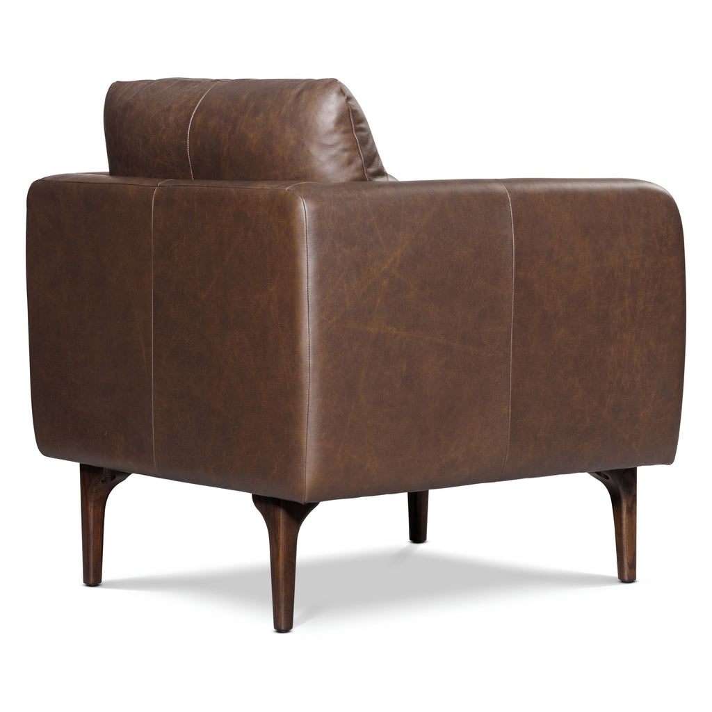 Fauteuil en cuir | Marron Bridle