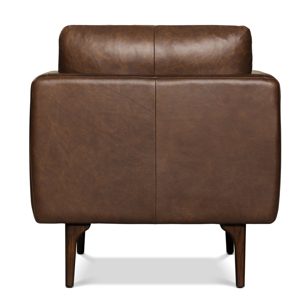 Fauteuil en cuir | Marron Bridle