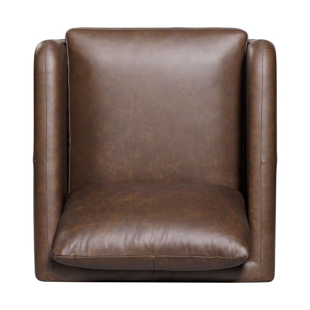 Fauteuil en cuir | Marron Bridle