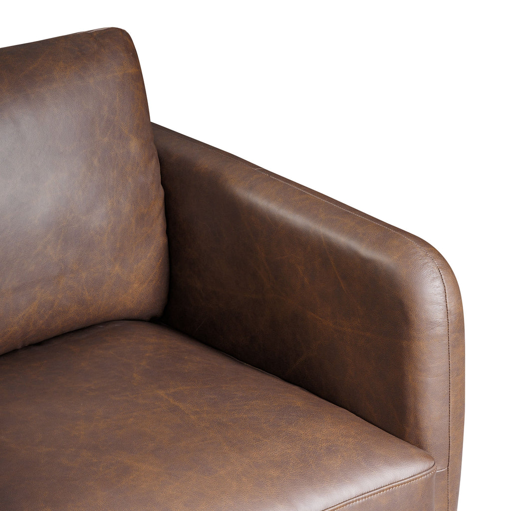 Fauteuil en cuir | Marron Bridle