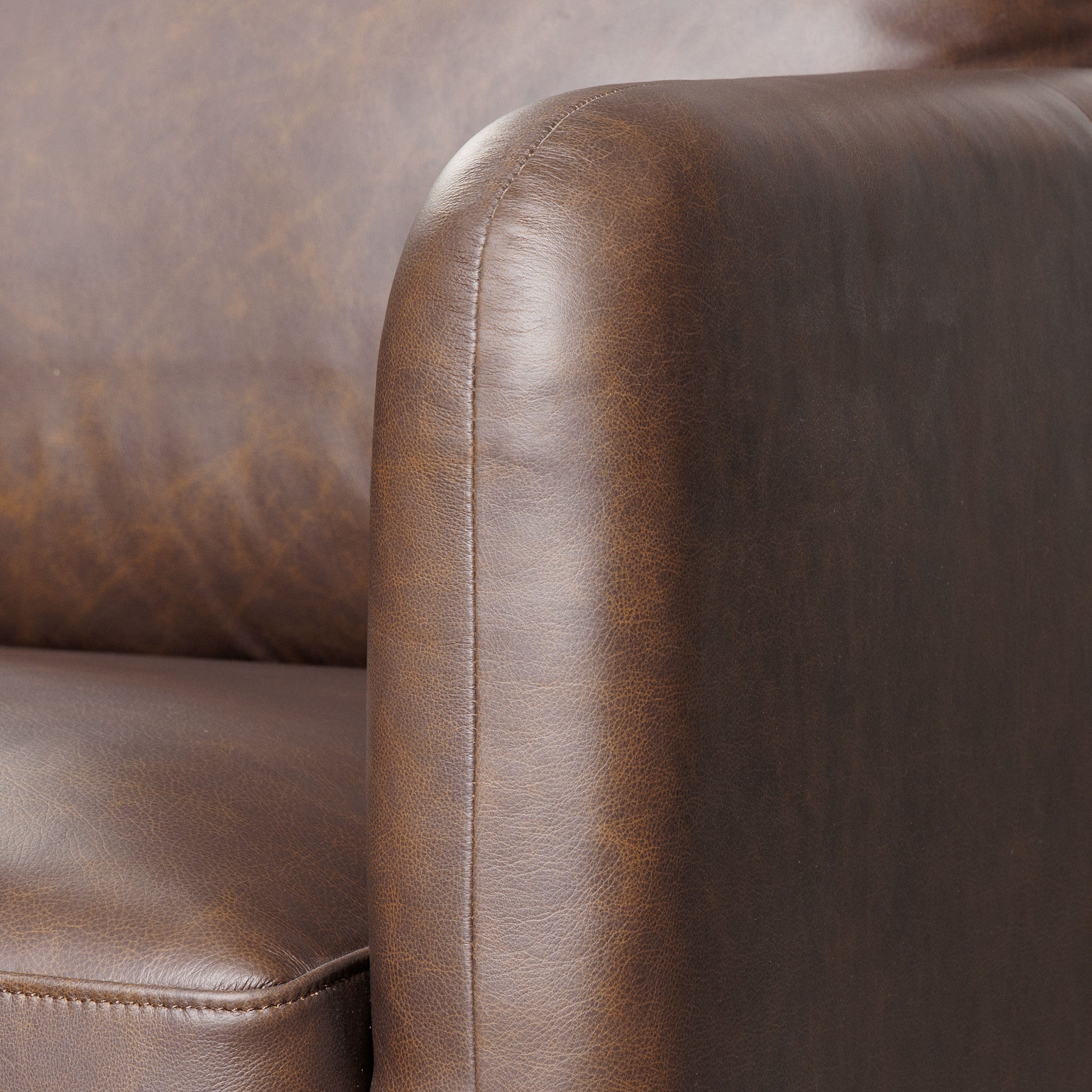Fauteuil en cuir | Marron Bridle