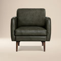Fauteuil en cuir | Vert olivine