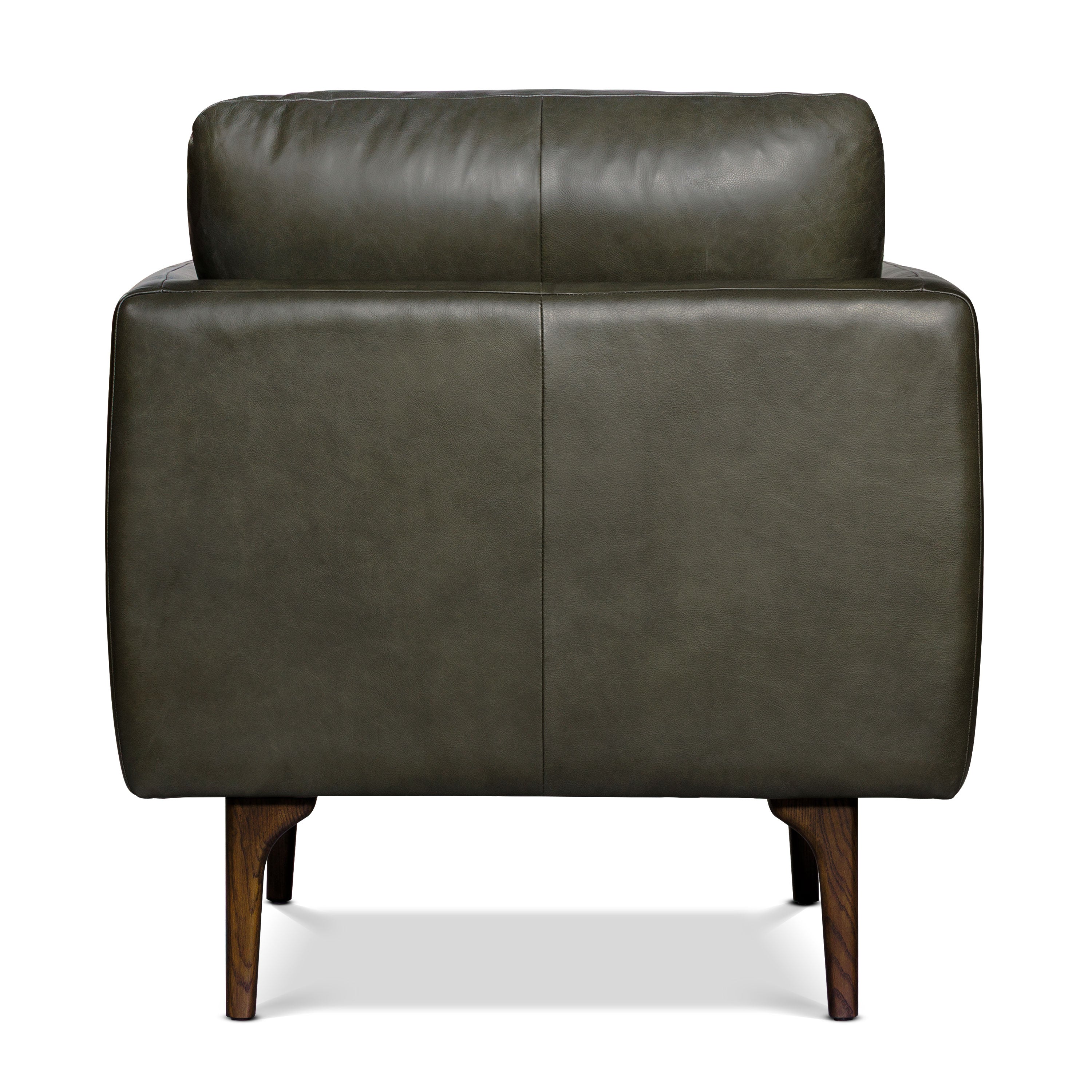 Fauteuil en cuir | Vert olivine
