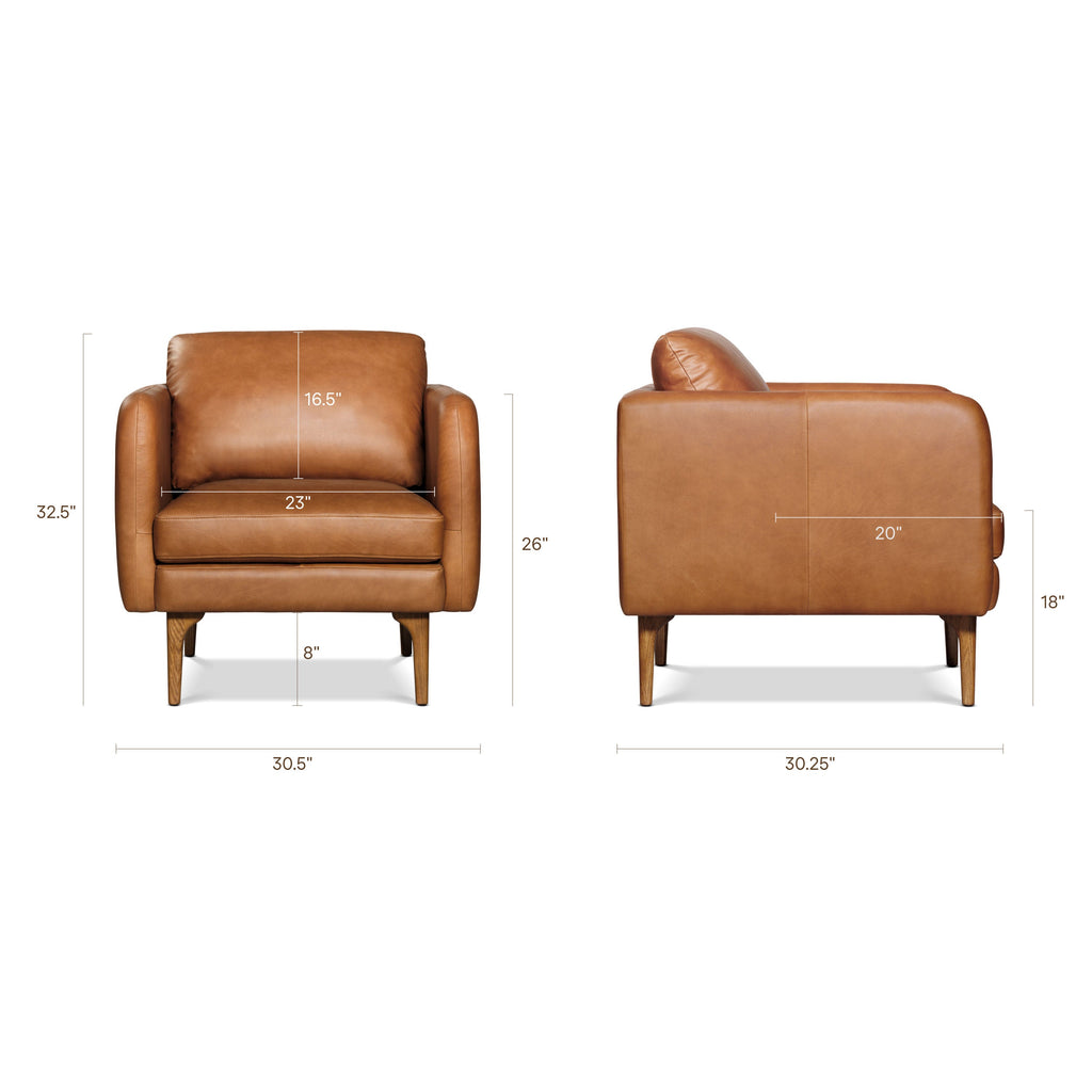 Fauteuil en cuir | Tan Sellier
