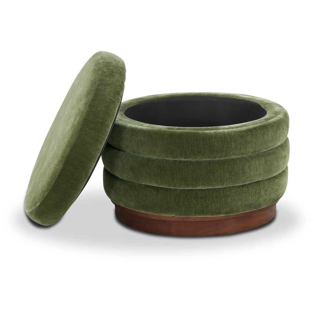 Pouffe de rangement | Vert Sagano