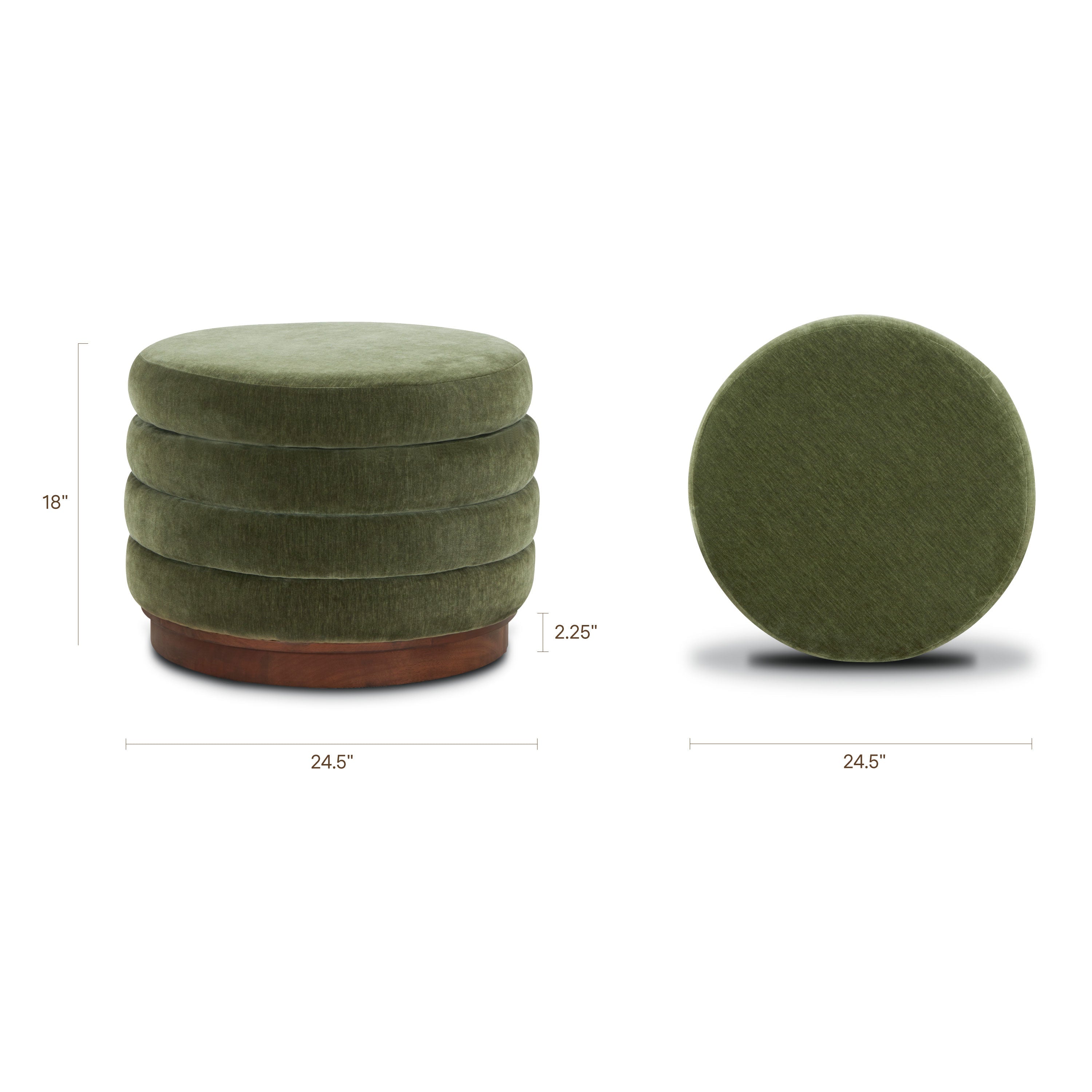 Pouffe de rangement | Vert Sagano