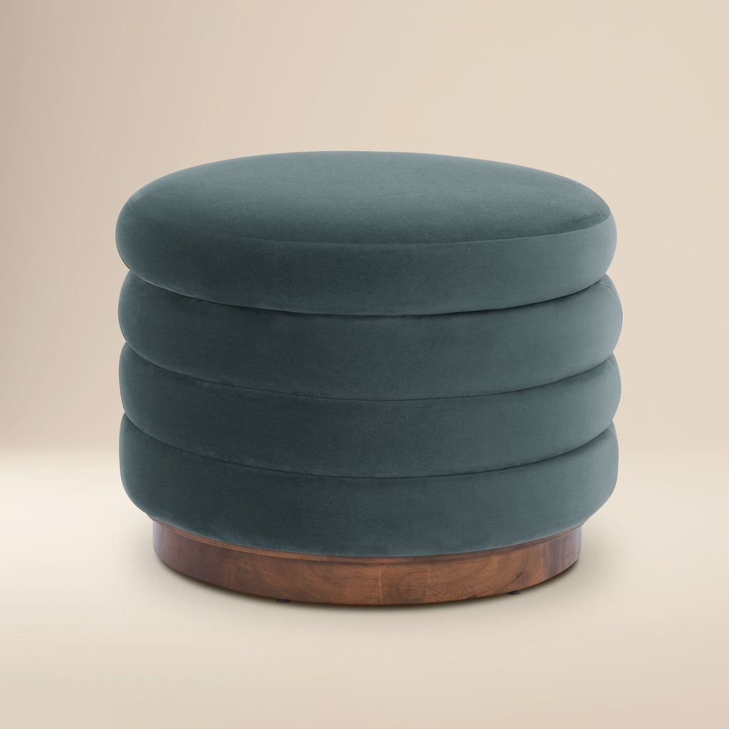 Ottoman de rangement | Sarcelle foncée