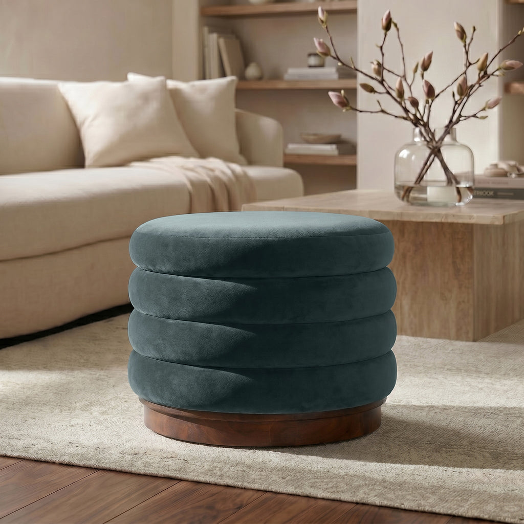 Ottoman de rangement | Sarcelle foncée