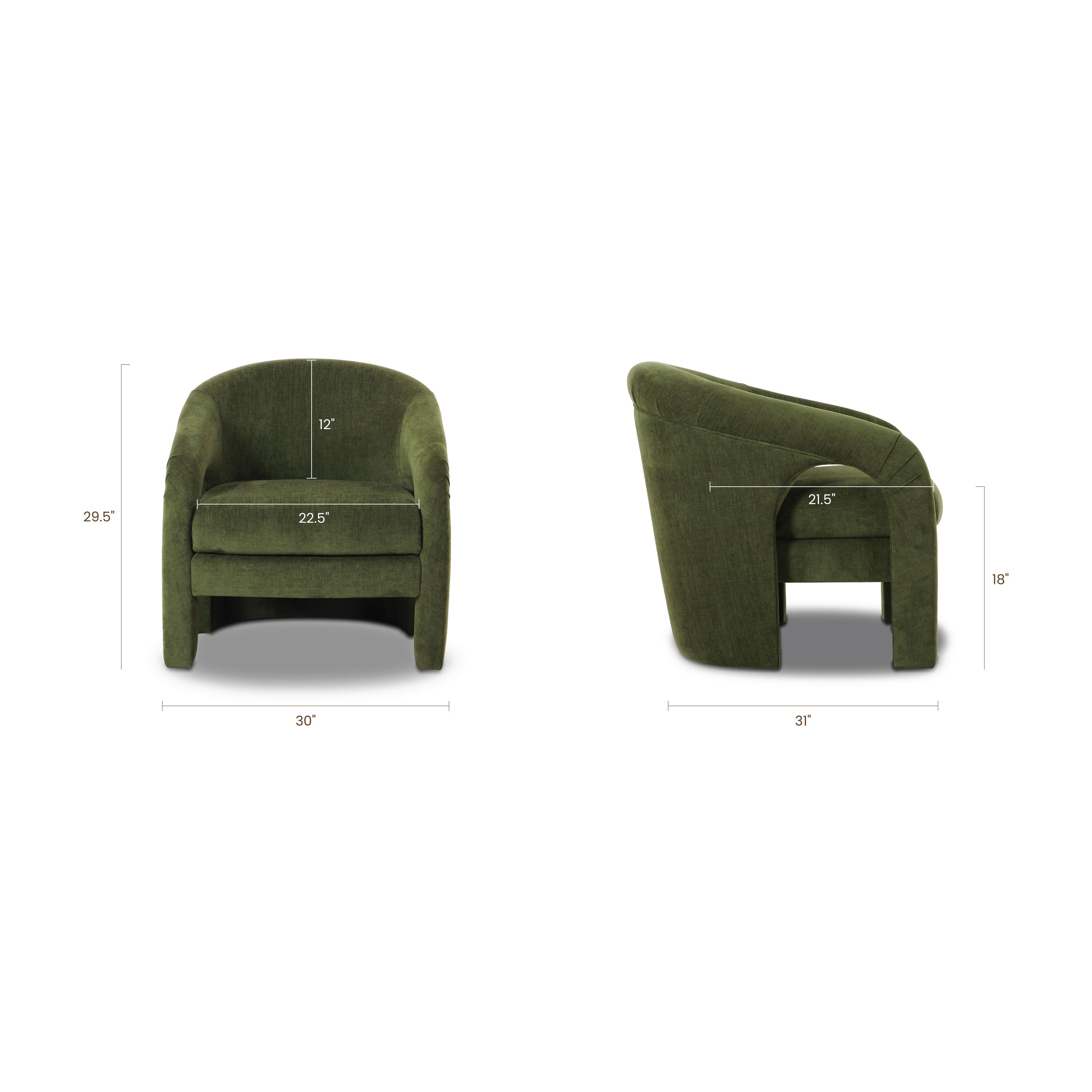 Fauteuil | Vert vieilli
