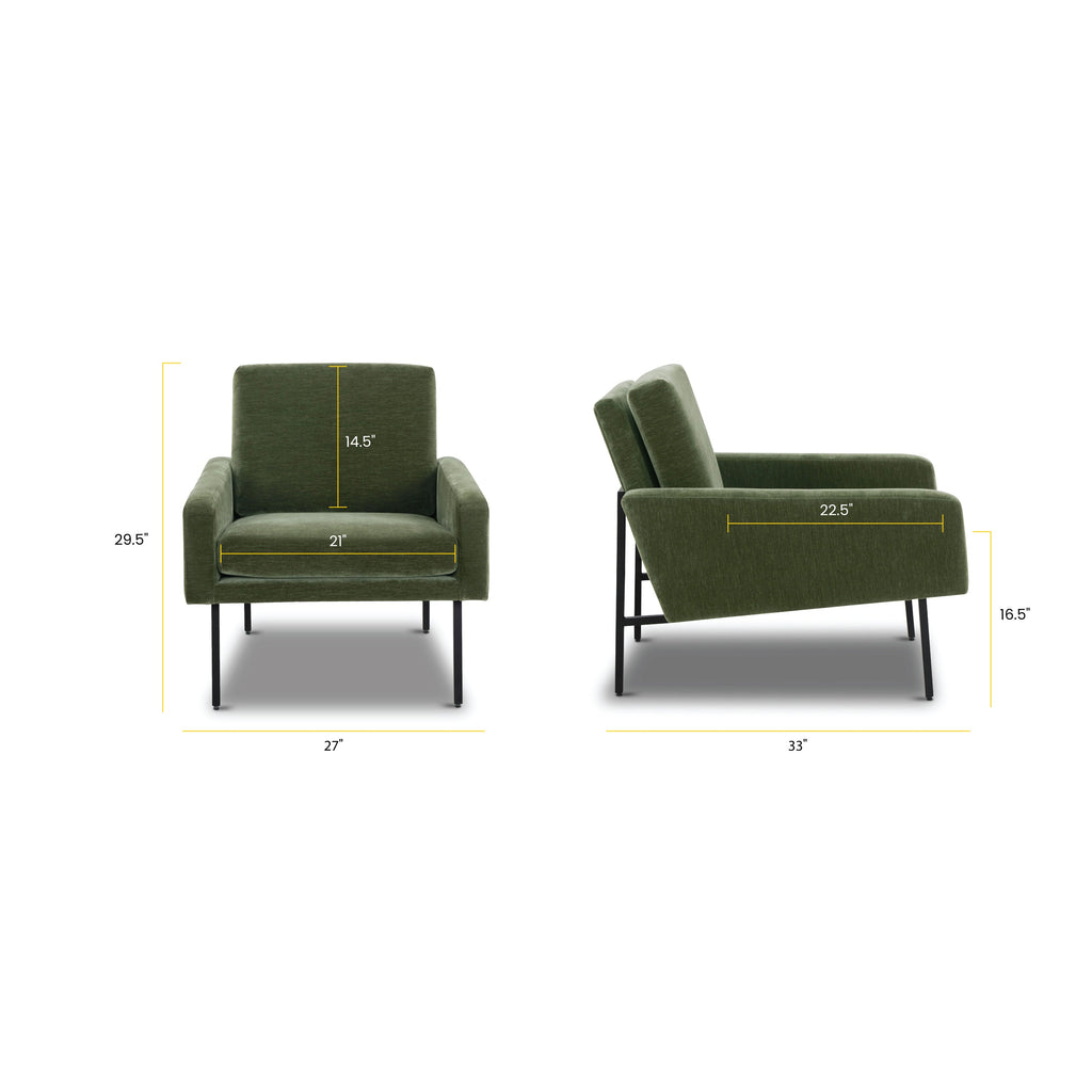 Fauteuil de salon | Vert Sagano