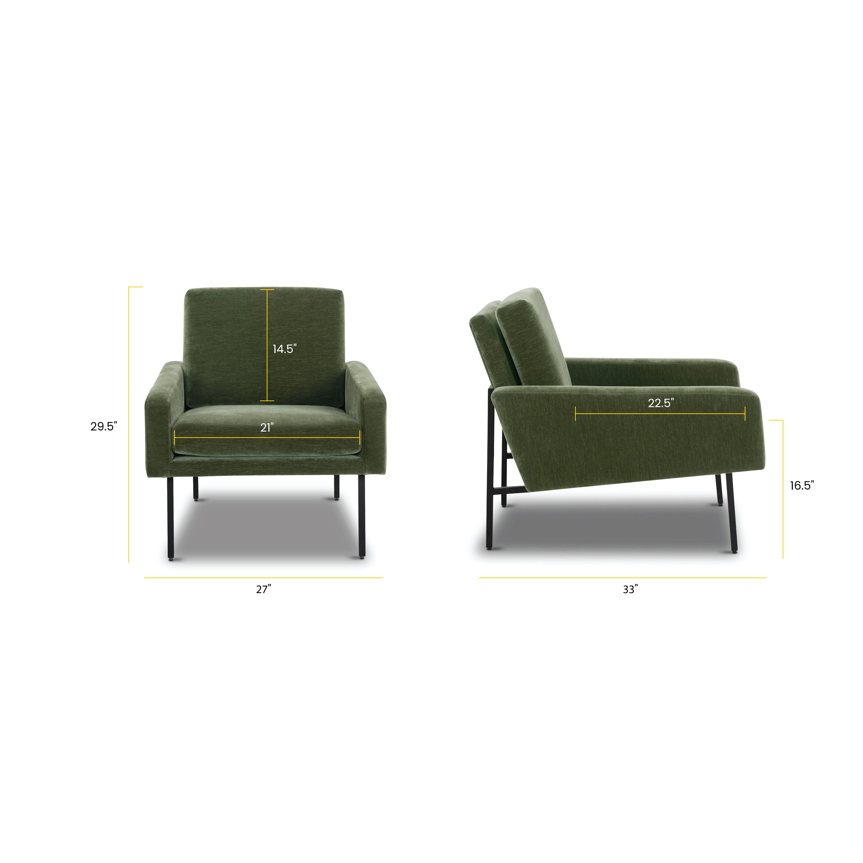 Fauteuil de salon | Vert Sagano