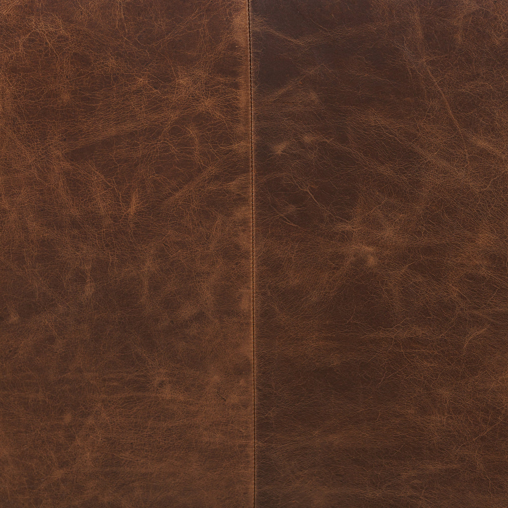 Fauteuil en cuir | Marron chocolat