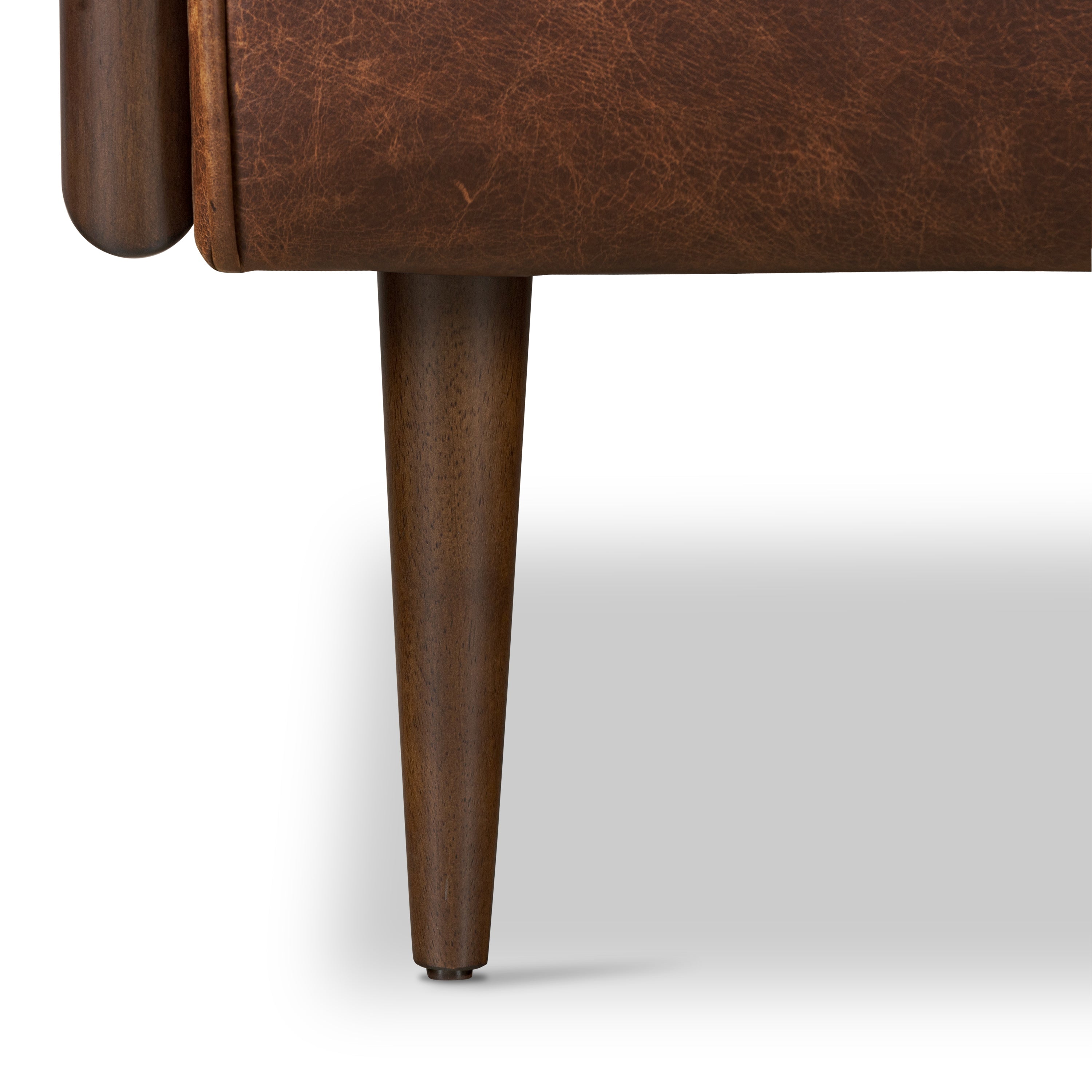 Fauteuil en cuir | Marron chocolat