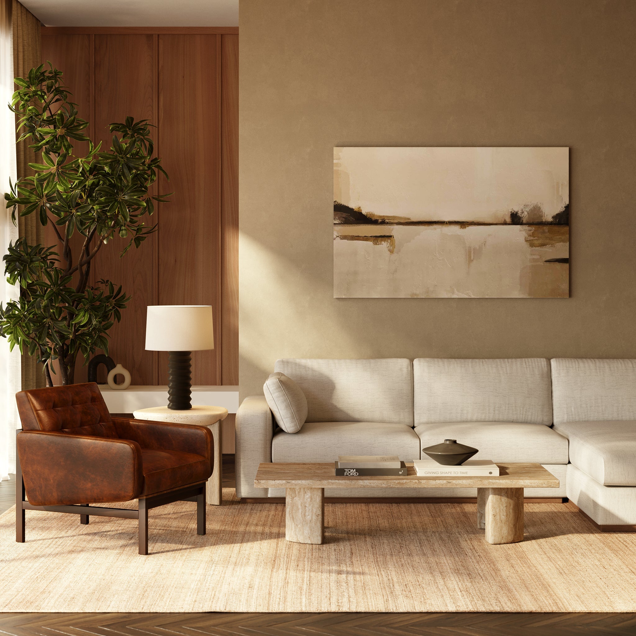 Fauteuil en cuir | Marron Oscuro